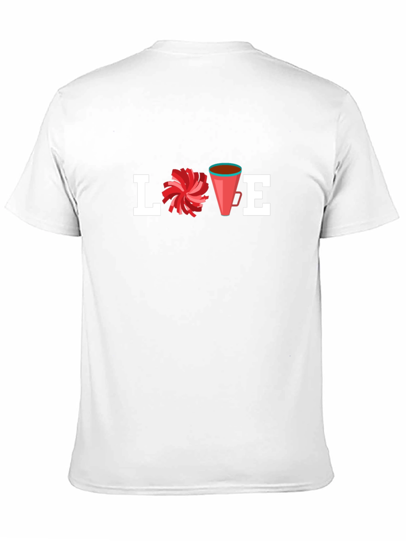 LOVE Cheerleading T-Shirt Pom Pom Cheer Megaphone Design