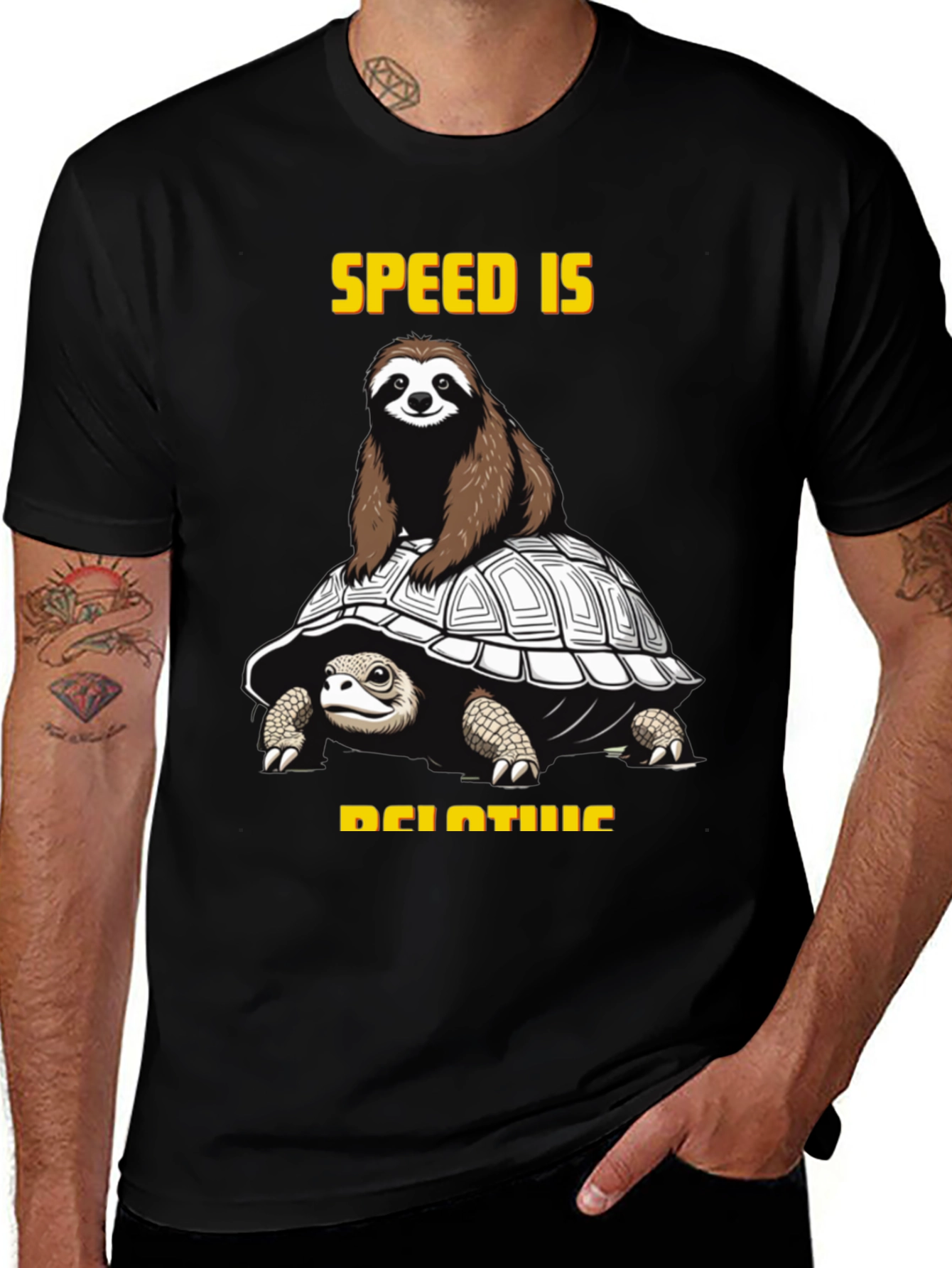 Speed is Relative Sloth & Turtle Graphic Tee