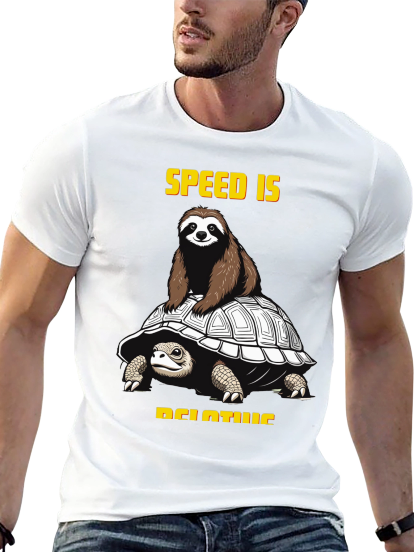Speed is Relative Sloth & Turtle Graphic Tee
