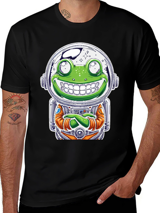 Frog Astronaut Graphic T-Shirt - Space Explorer Tee