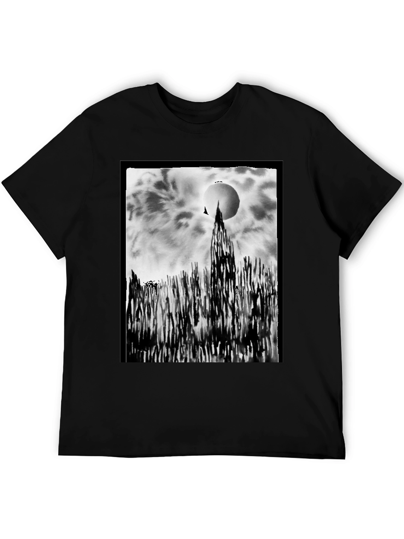 Abstract Art T-Shirt - Black Cotton Tee