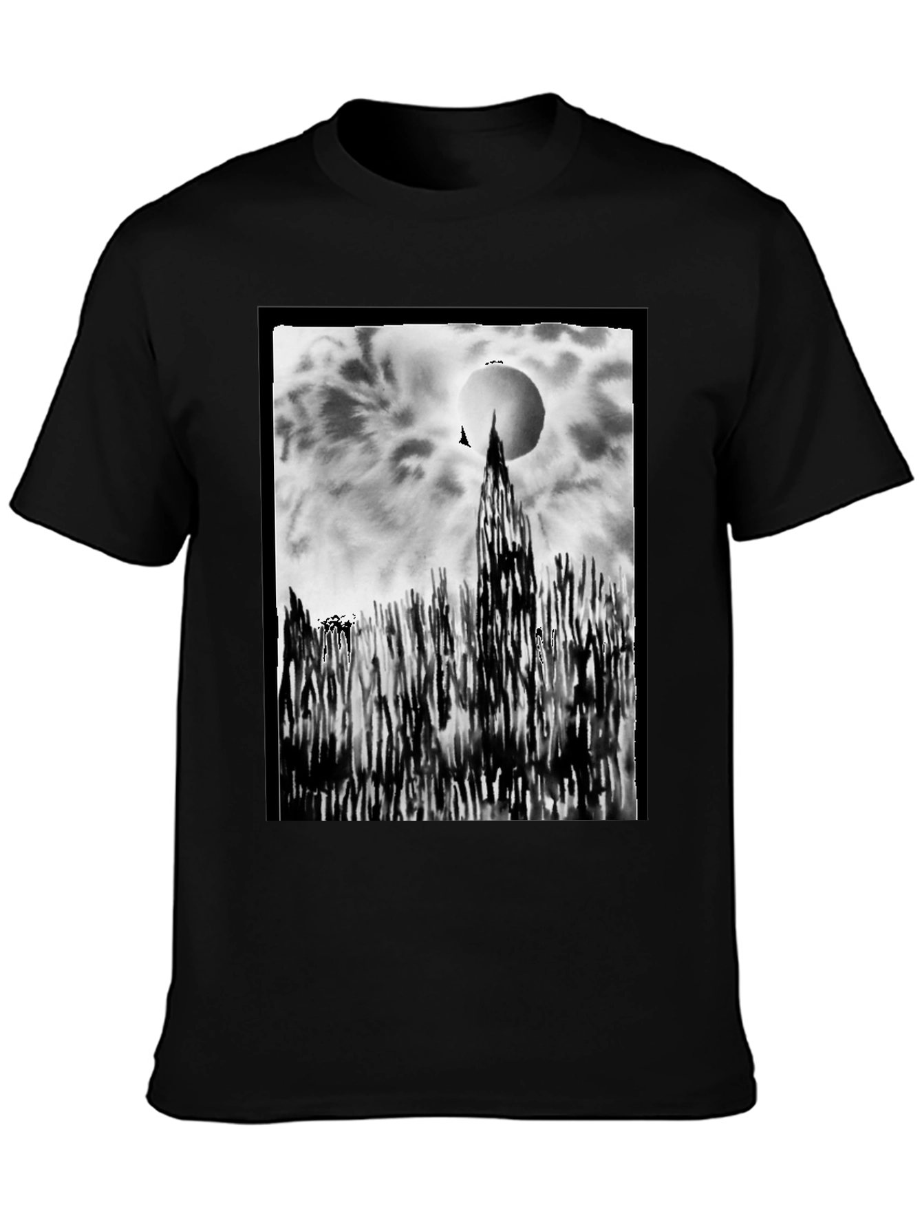 Abstract Art T-Shirt - Black Cotton Tee
