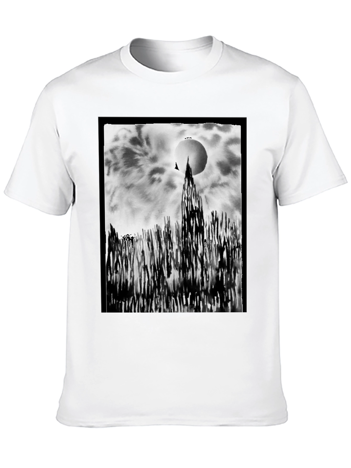 Abstract Art T-Shirt - Black Cotton Tee