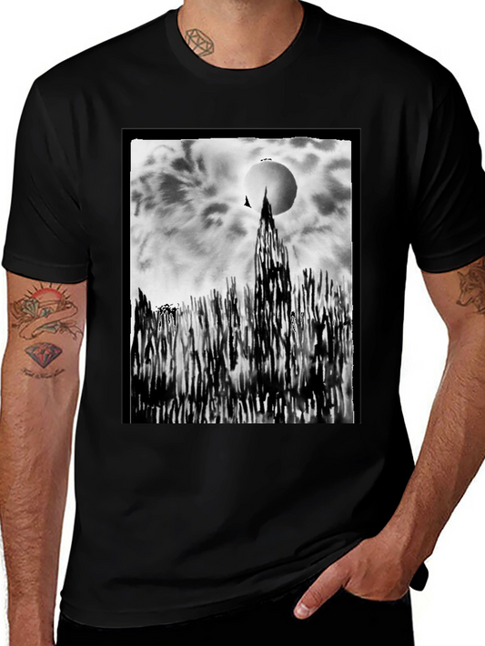 Abstract Art T-Shirt - Black Cotton Tee