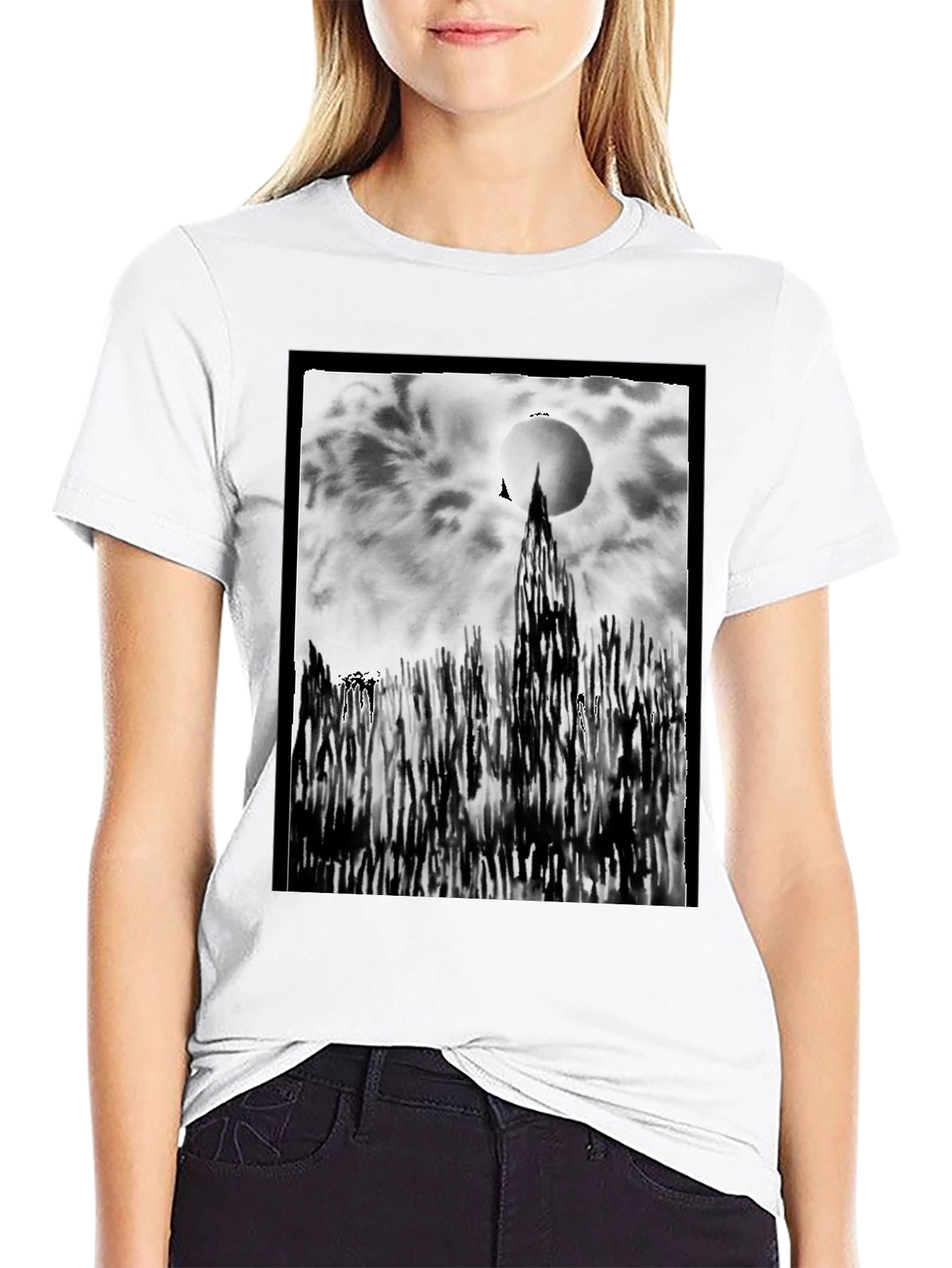 Abstract Art T-Shirt - Black Cotton Tee