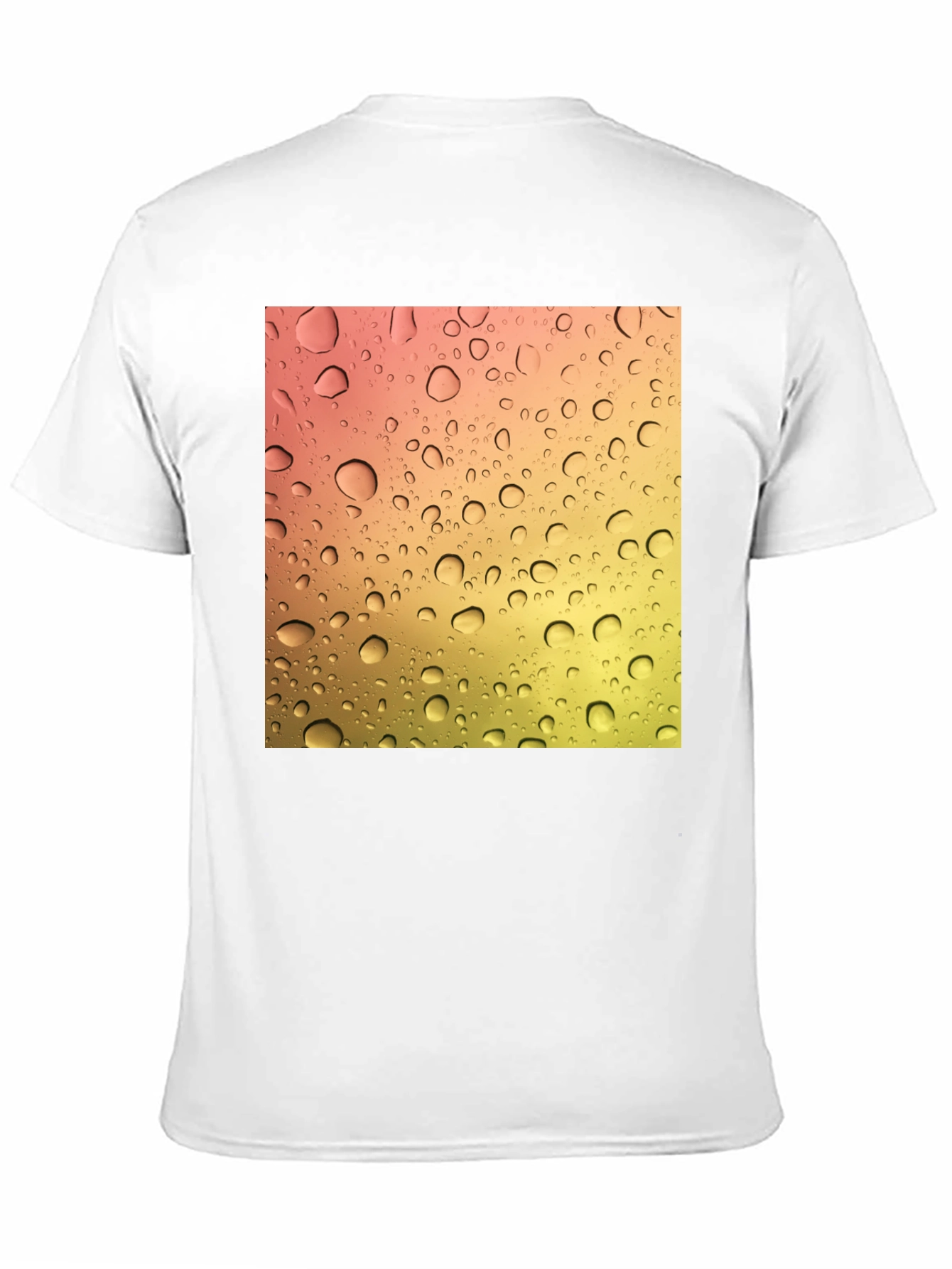 Raindrop Graphic Black Cotton T-Shirt