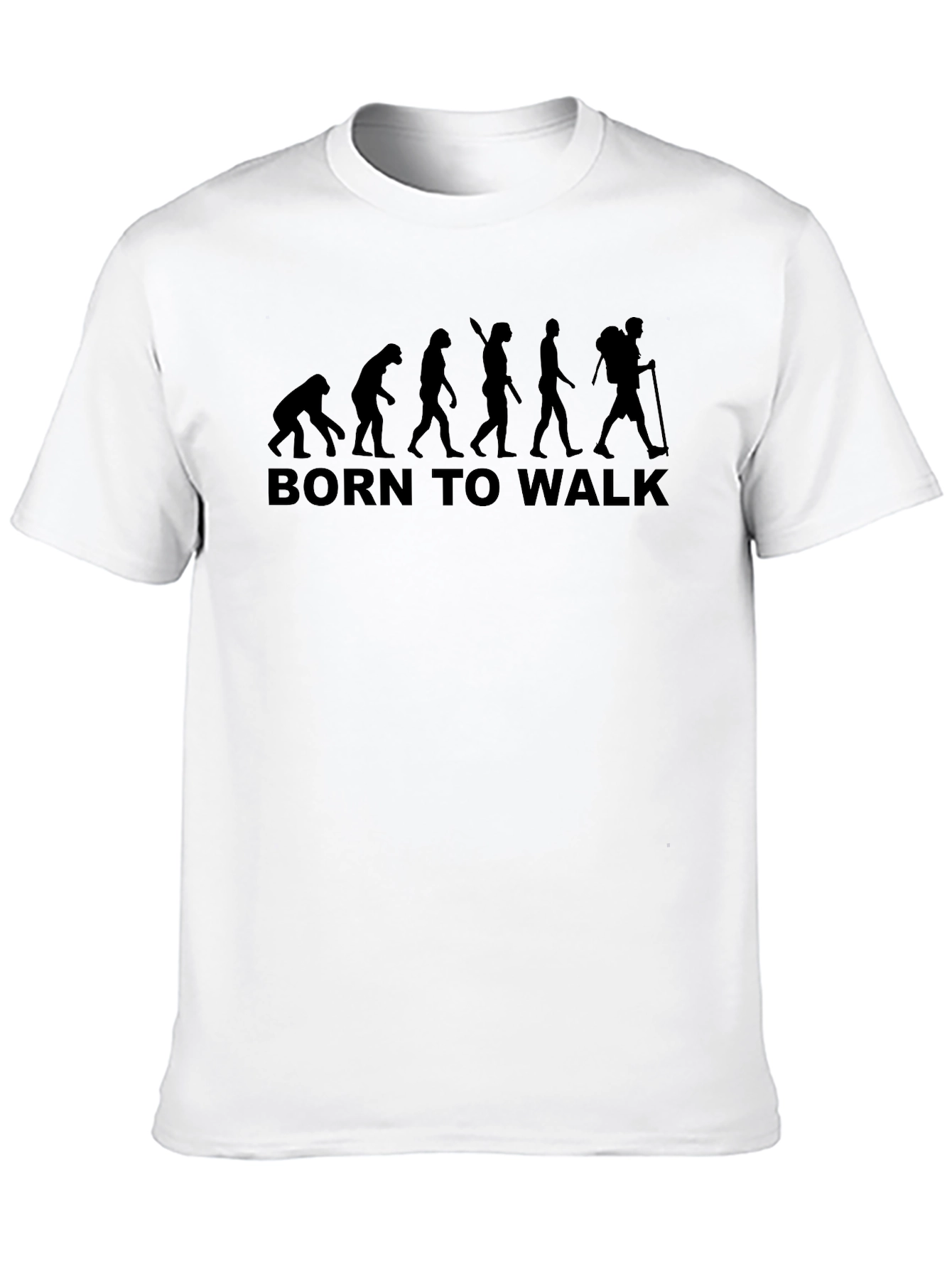 Born to Walk Evolution Graphic Tee - Black
