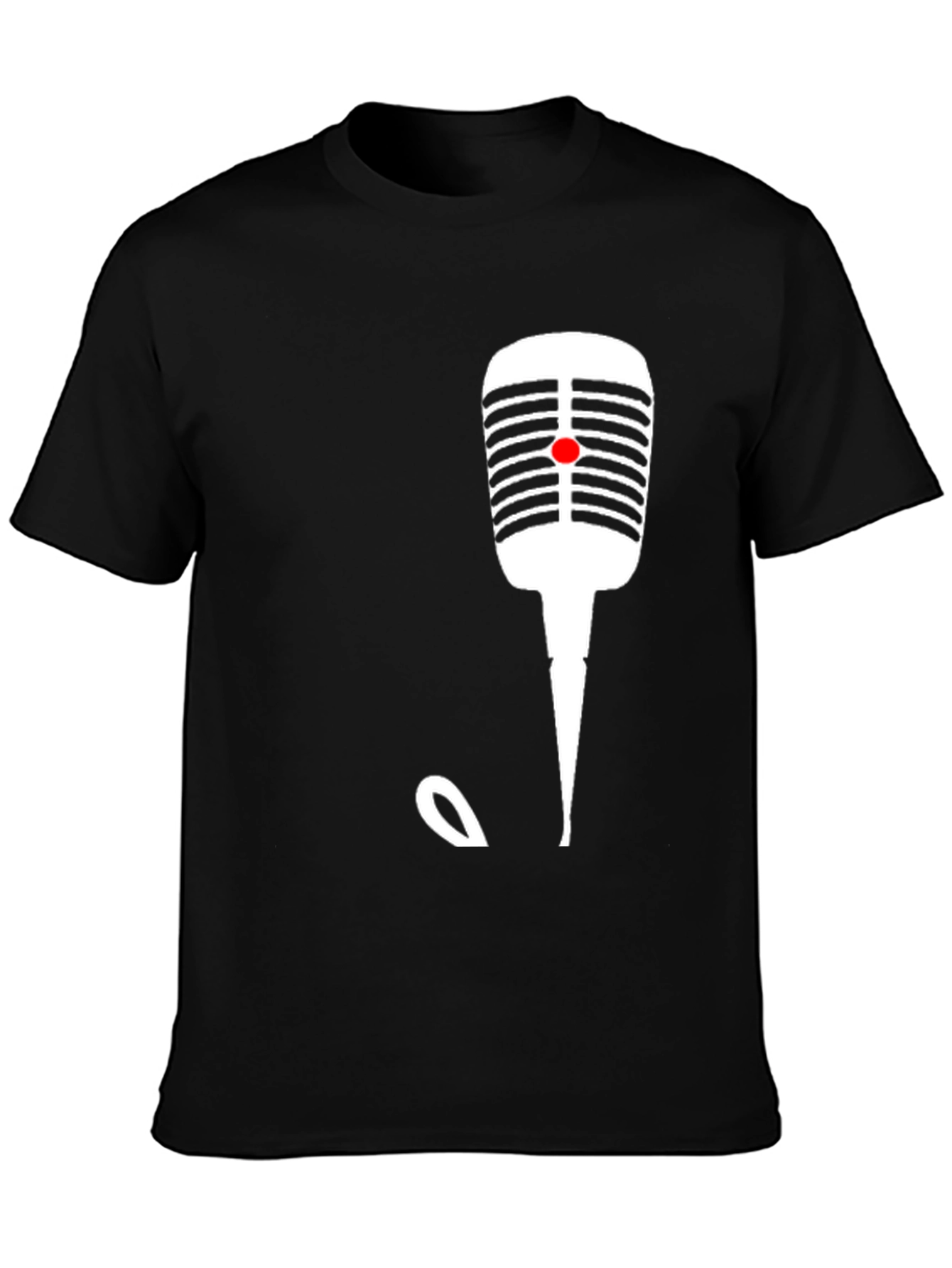 Retro Microphone Graphic T-Shirt - Classic Vocal Tee