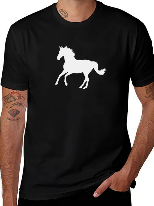 Black Horse Graphic Tee - Stylish Casual Wear