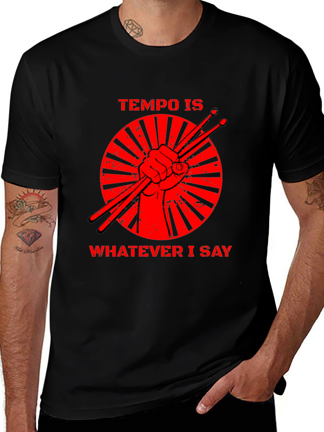 Tempo is Whatever I Say Drummer T-Shirt