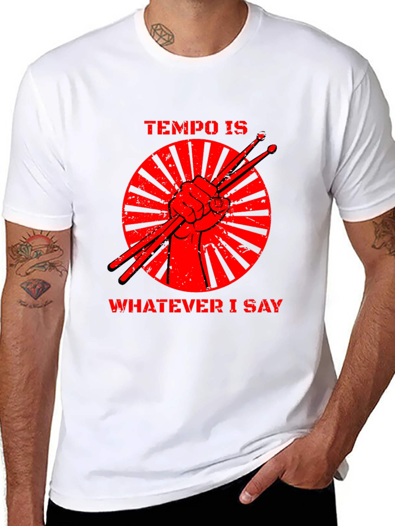 Tempo is Whatever I Say Drummer T-Shirt
