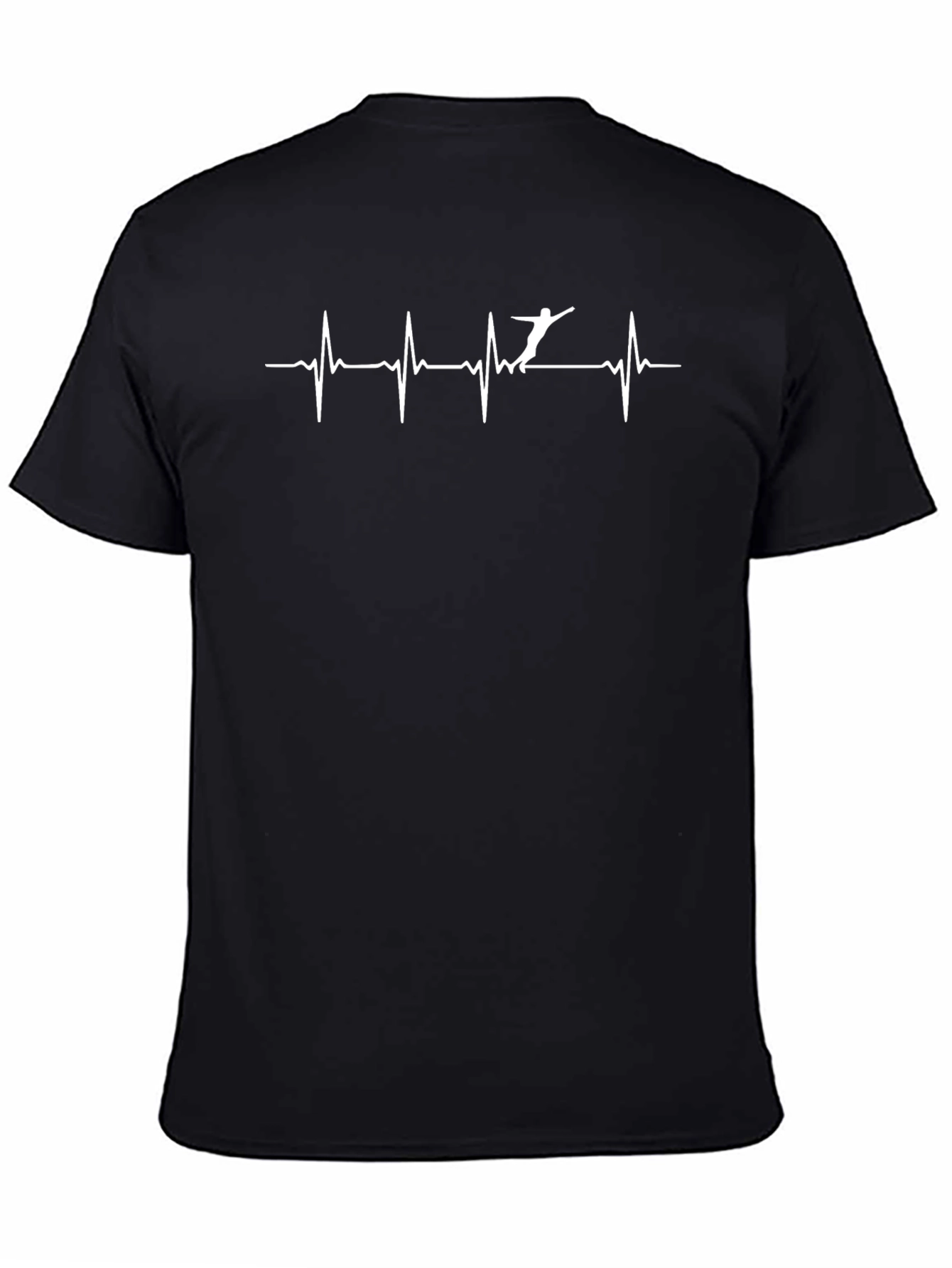 Heartbeat Skydiver Black T-Shirt