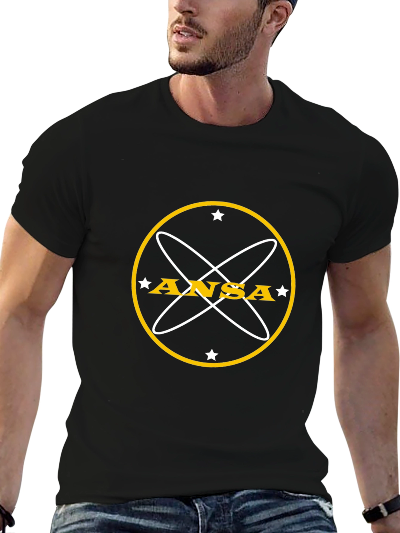 ANSA Graphic Black T-Shirt