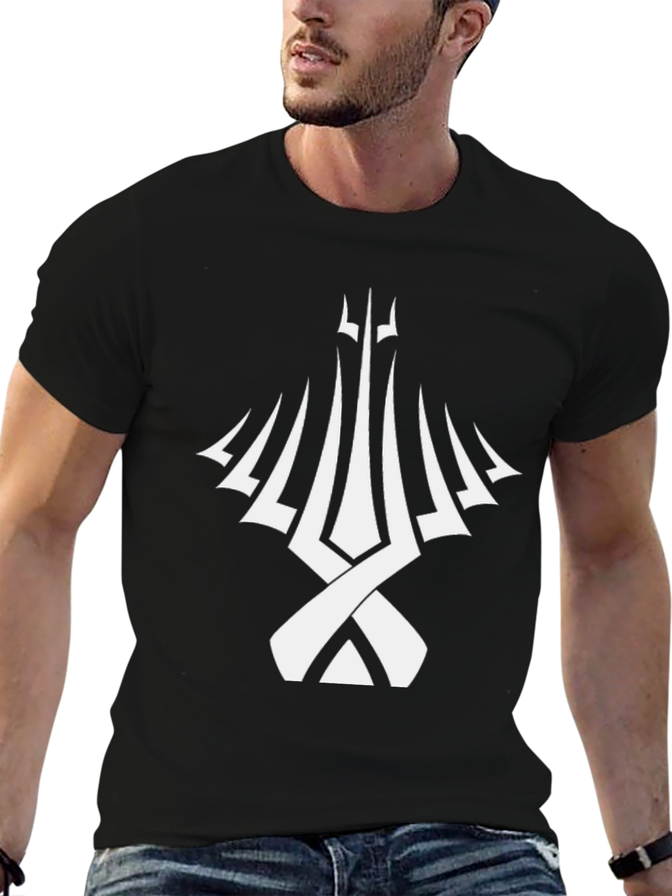 Abstract Graphic Tee - Mens Black T-Shirt