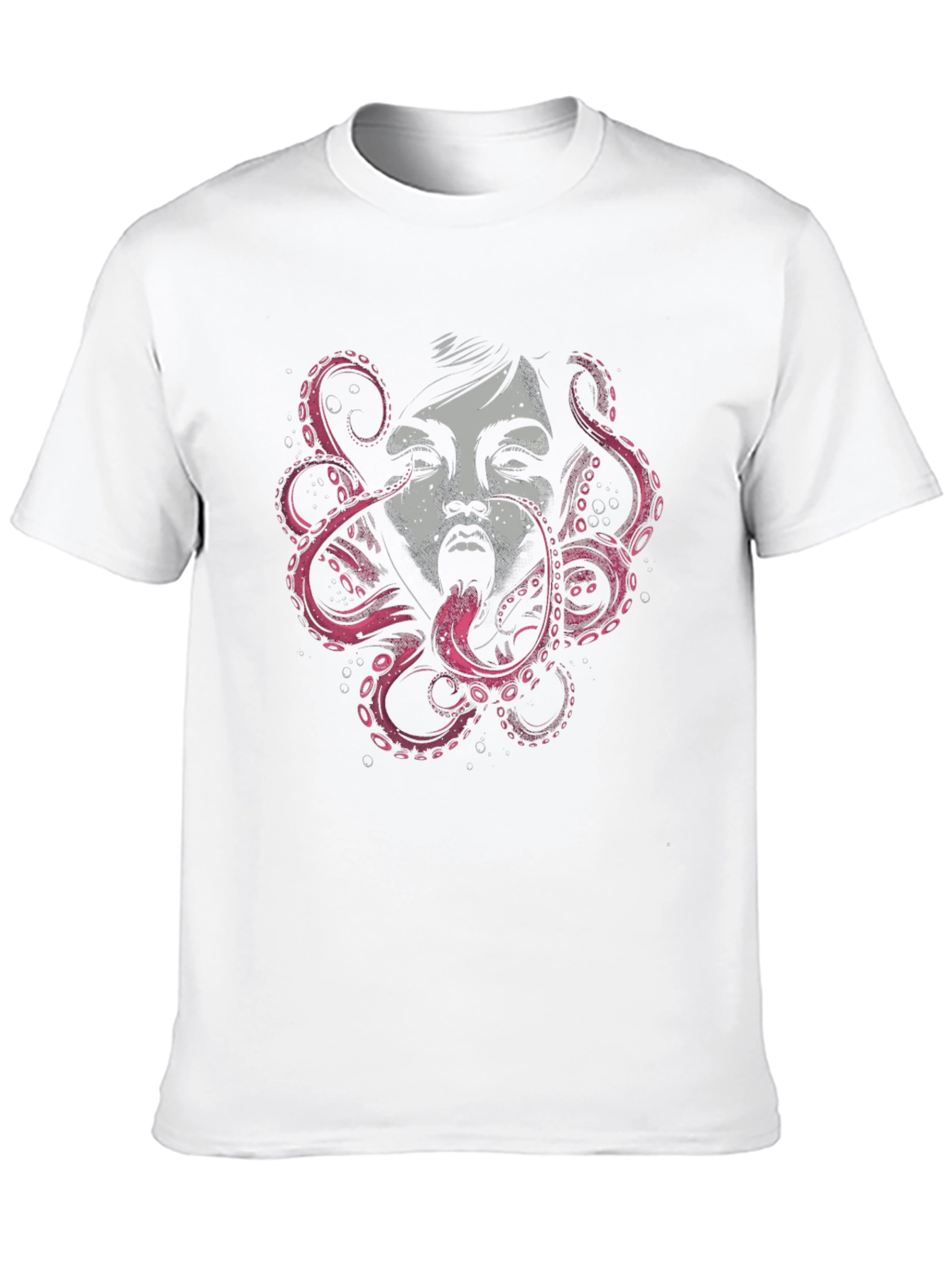 Octopus Woman Graphic Tee - Black Cotton T-Shirt