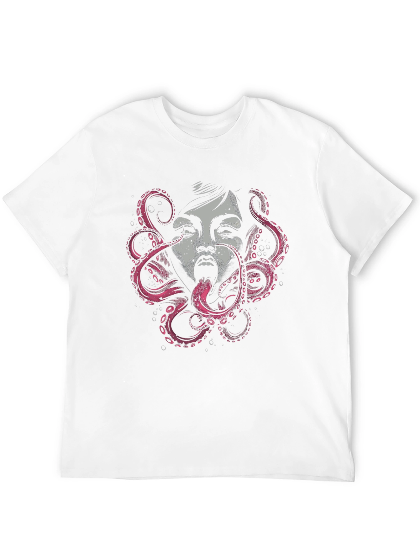 Octopus Woman Graphic Tee - Black Cotton T-Shirt