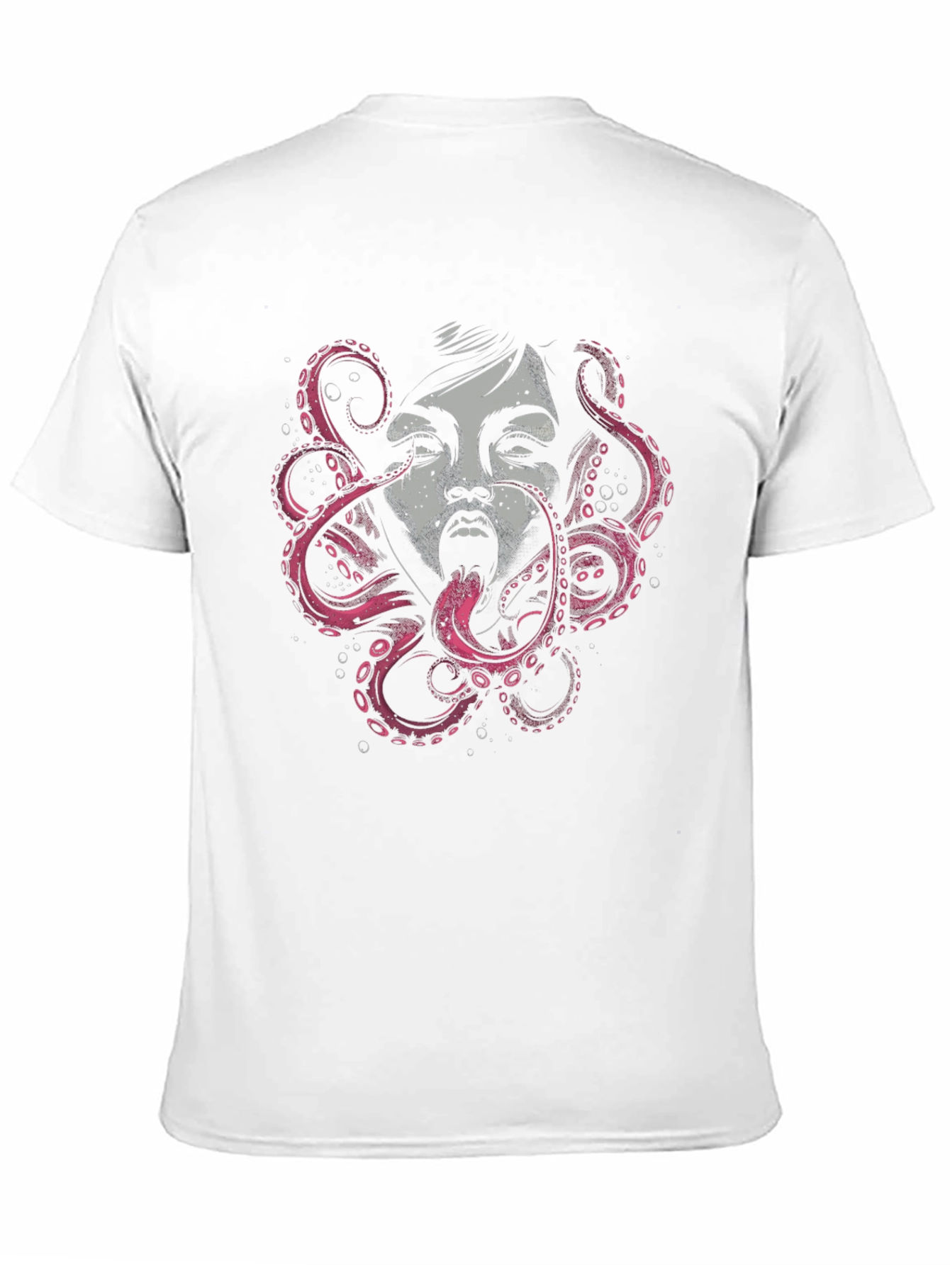 Octopus Woman Graphic Tee - Black Cotton T-Shirt
