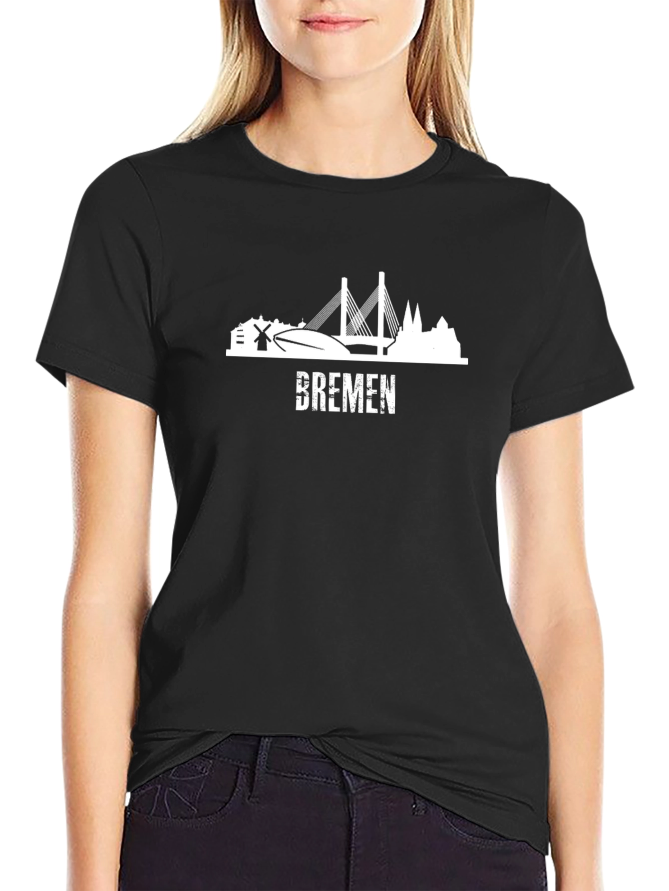 Bremen Skyline Black T-Shirt