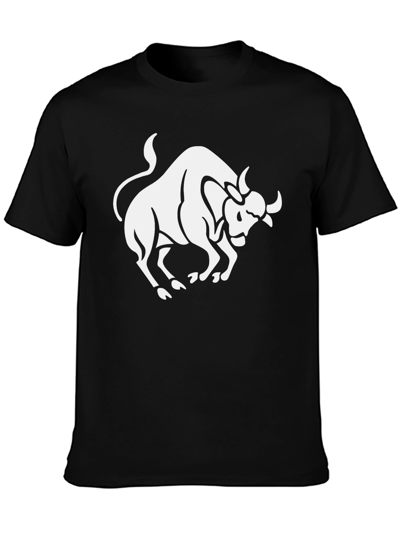 Black Taurus Graphic Tee - Bold Zodiac Style