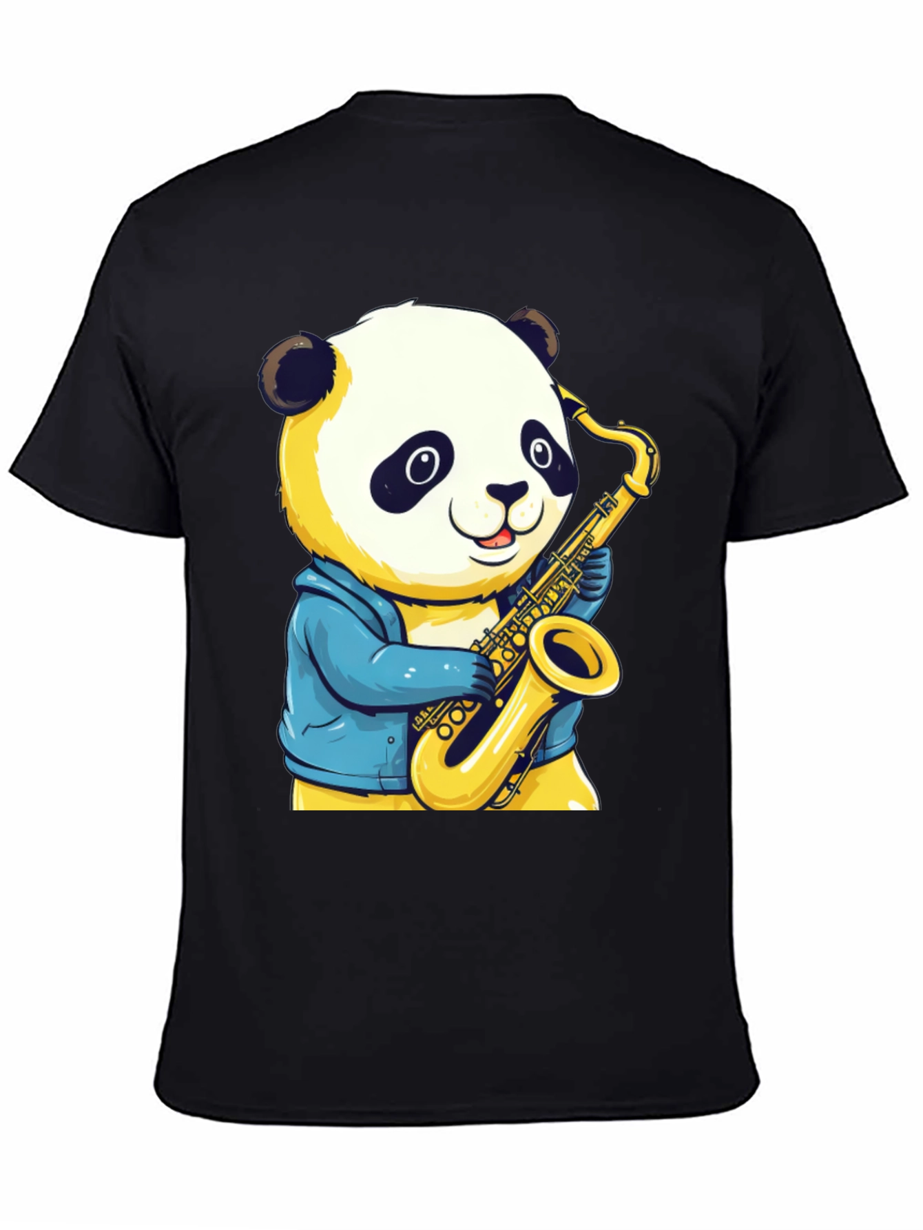 Panda Sax Player T-Shirt - Cool Cartoon Design