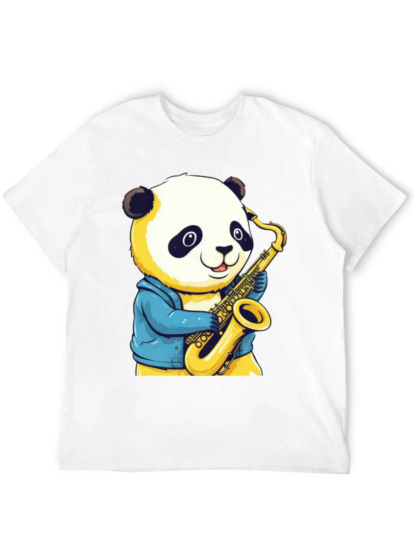 Panda Sax Player T-Shirt - Cool Cartoon Design