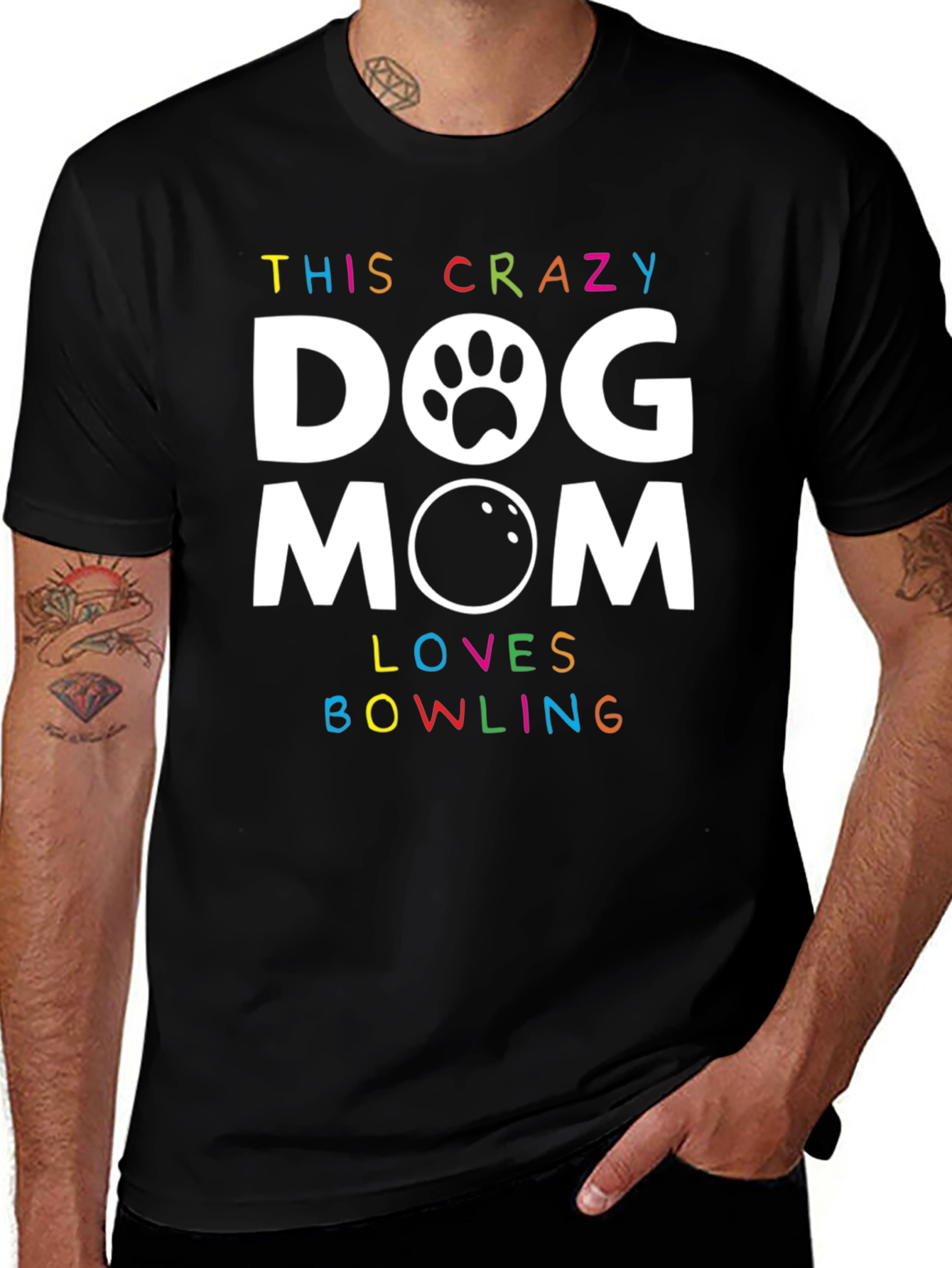 Crazy Dog Mom Bowling T-Shirt
