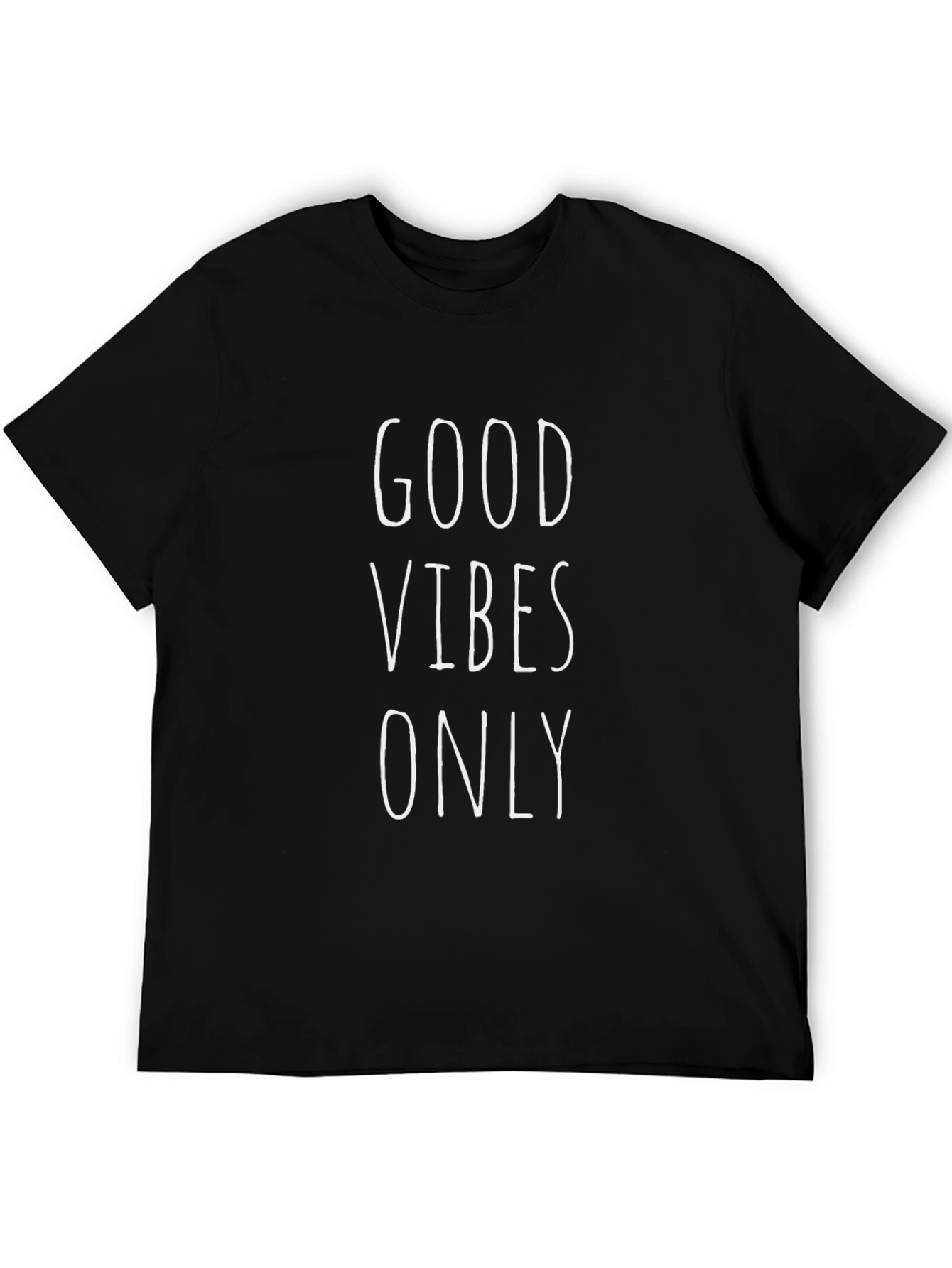 Good Vibes Only Black T-Shirt - Positive Graphic Tee