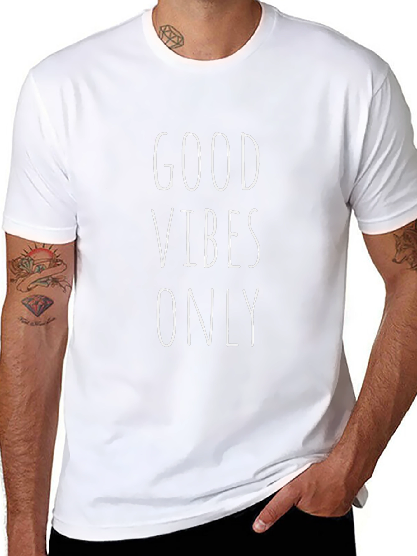 Good Vibes Only Black T-Shirt - Positive Graphic Tee