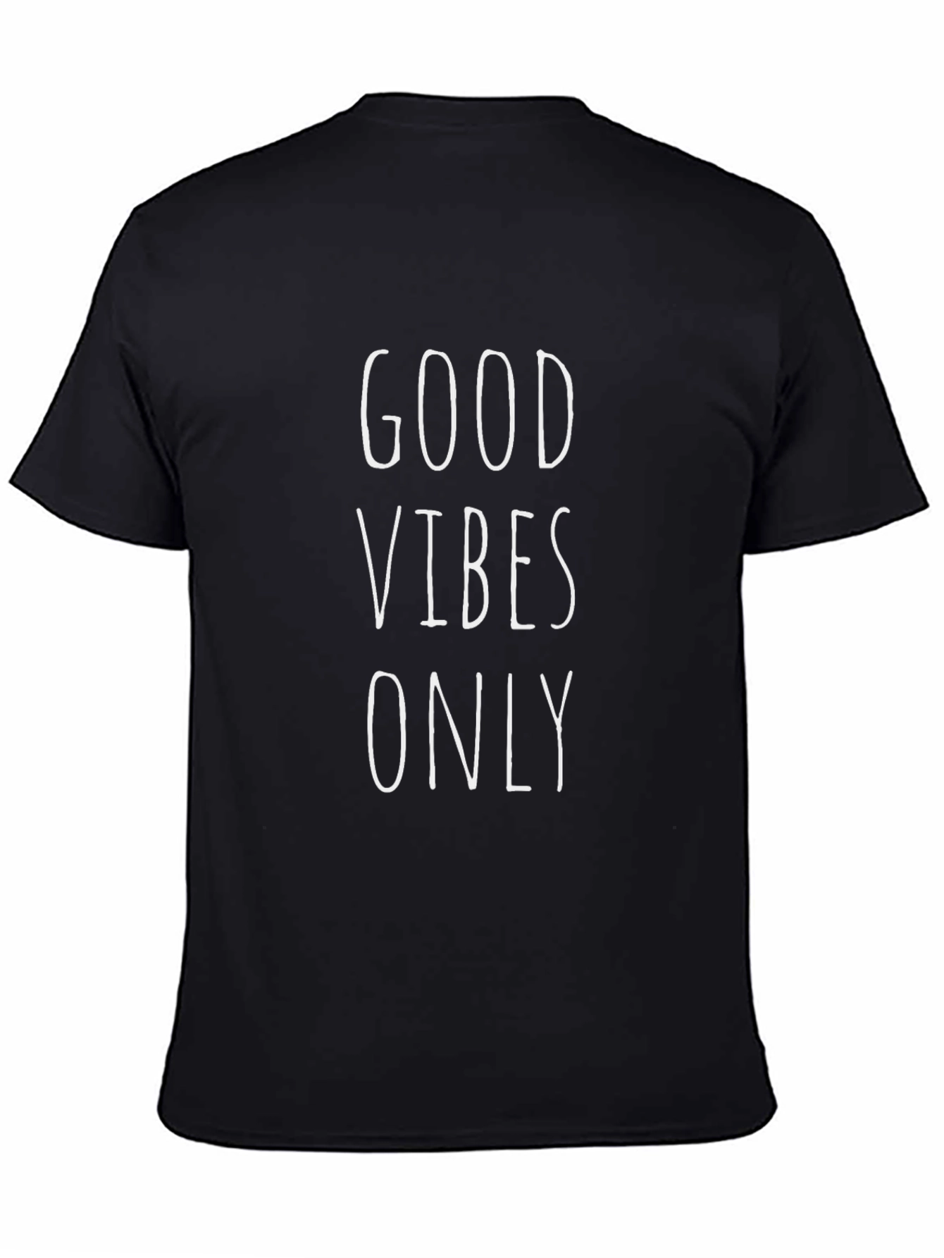 Good Vibes Only Black T-Shirt - Positive Graphic Tee