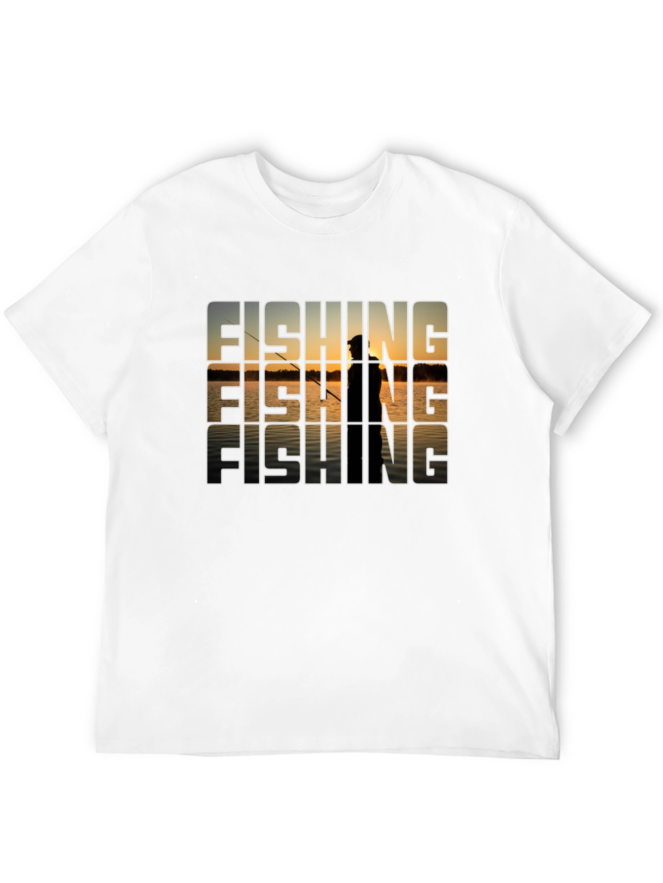 Fishing Sunset T-Shirt - Nature Graphic Tee