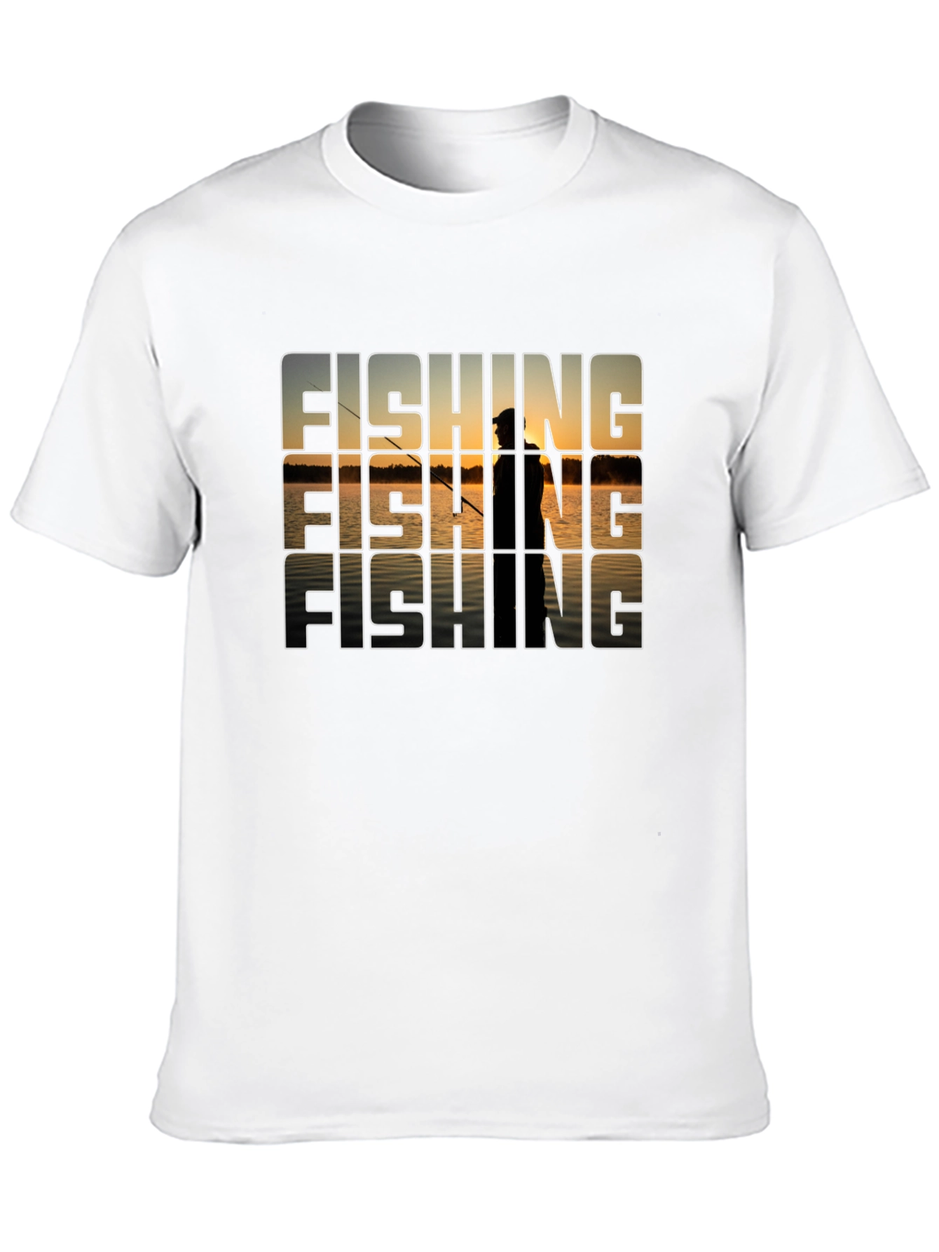 Fishing Sunset T-Shirt - Nature Graphic Tee