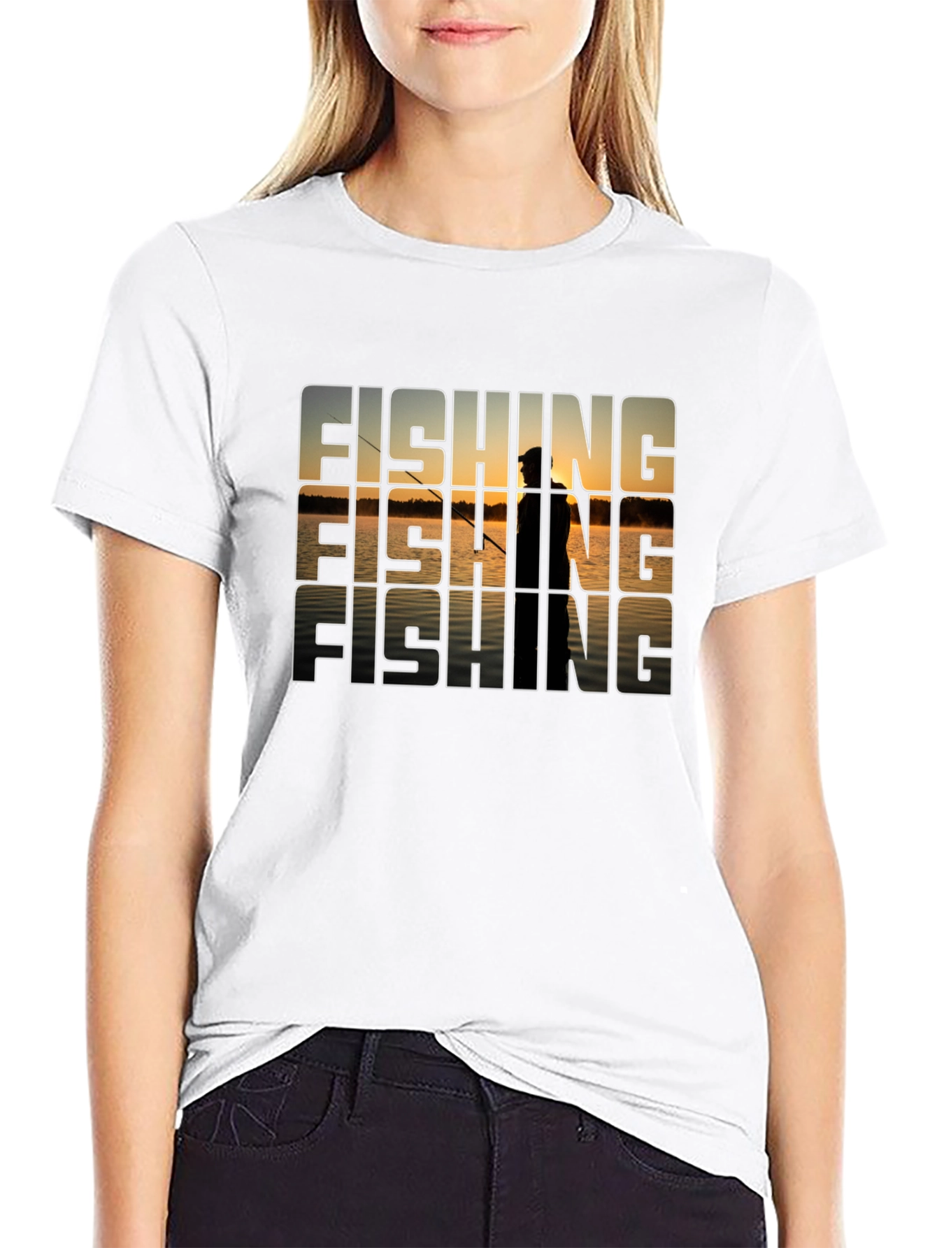 Fishing Sunset T-Shirt - Nature Graphic Tee