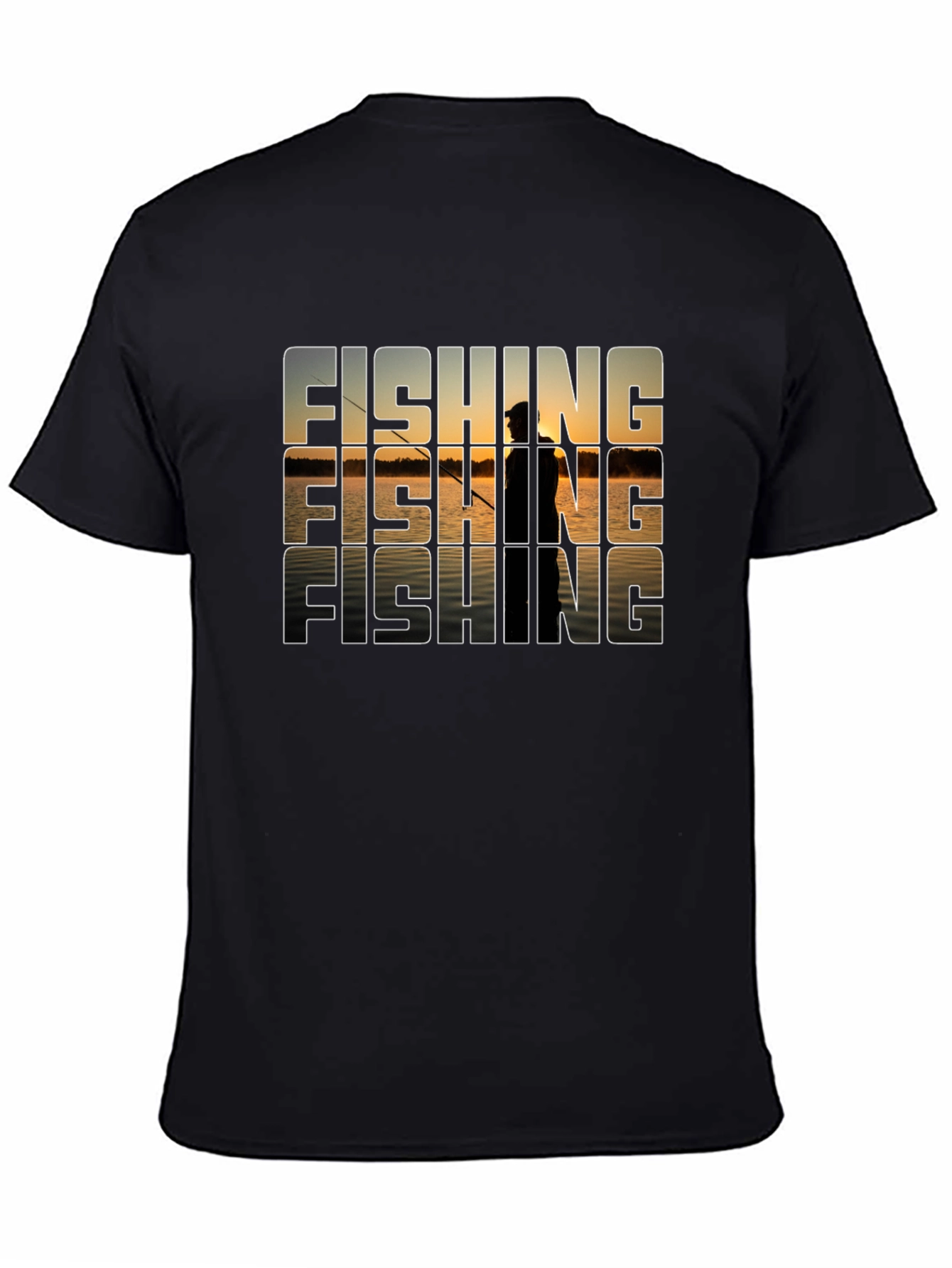 Fishing Sunset T-Shirt - Nature Graphic Tee