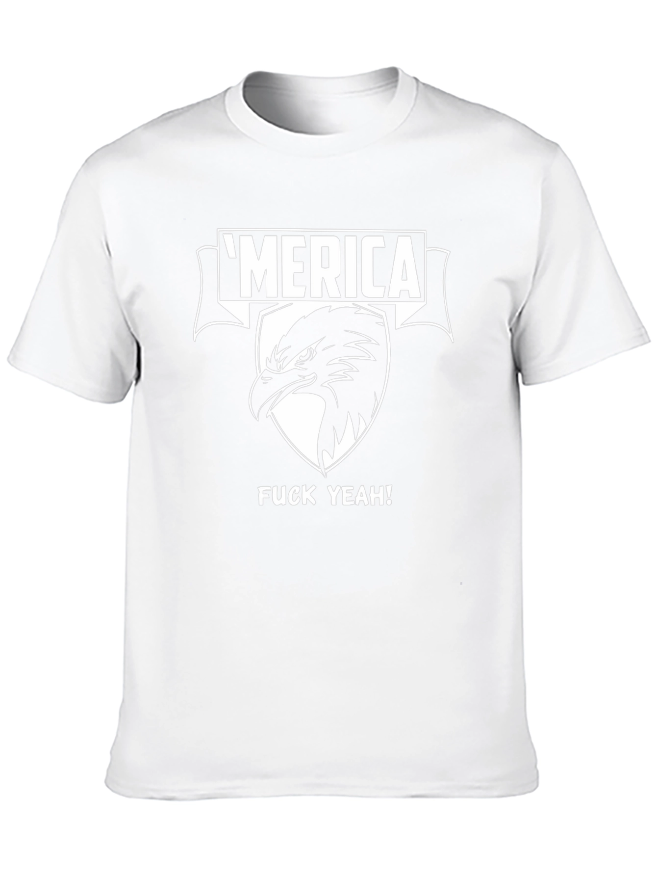 Merica Eagle Graphic T-Shirt - Patriotic Style