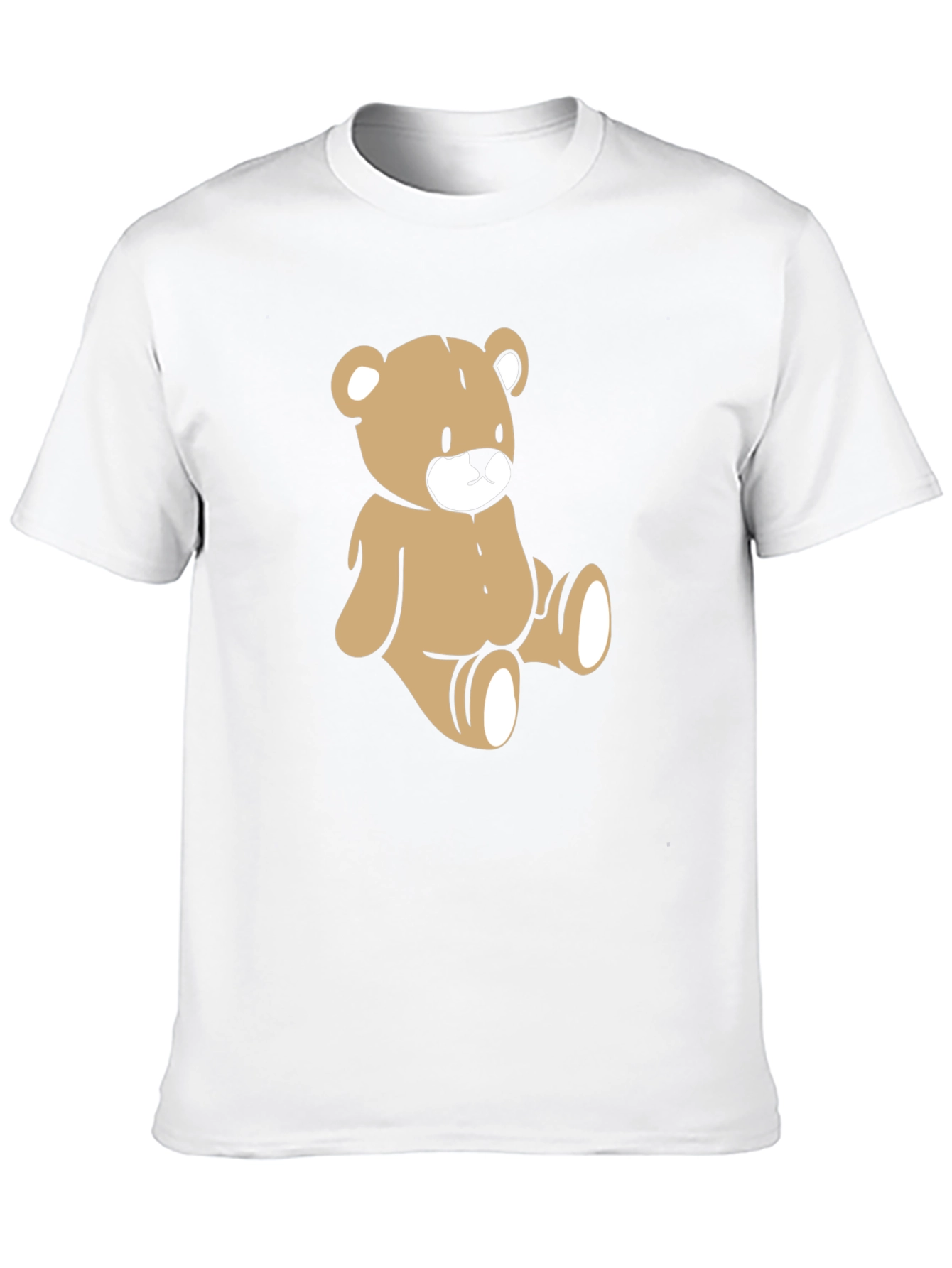 Teddy Bear Graphic Tee - Mens Black Cotton T-Shirt