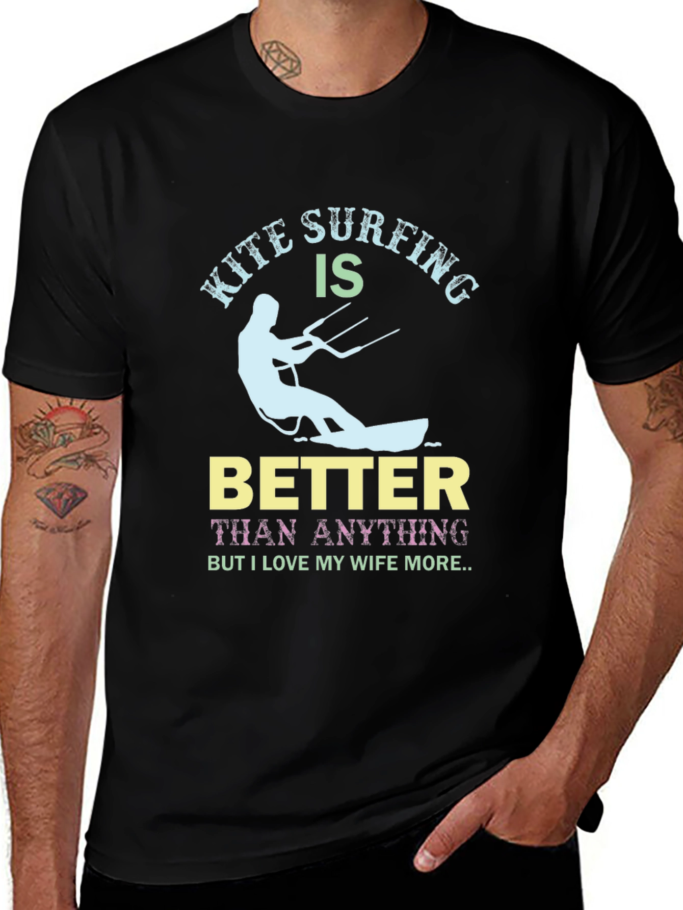 Kite Surfing Better Than Anything Funny Graphic Tee