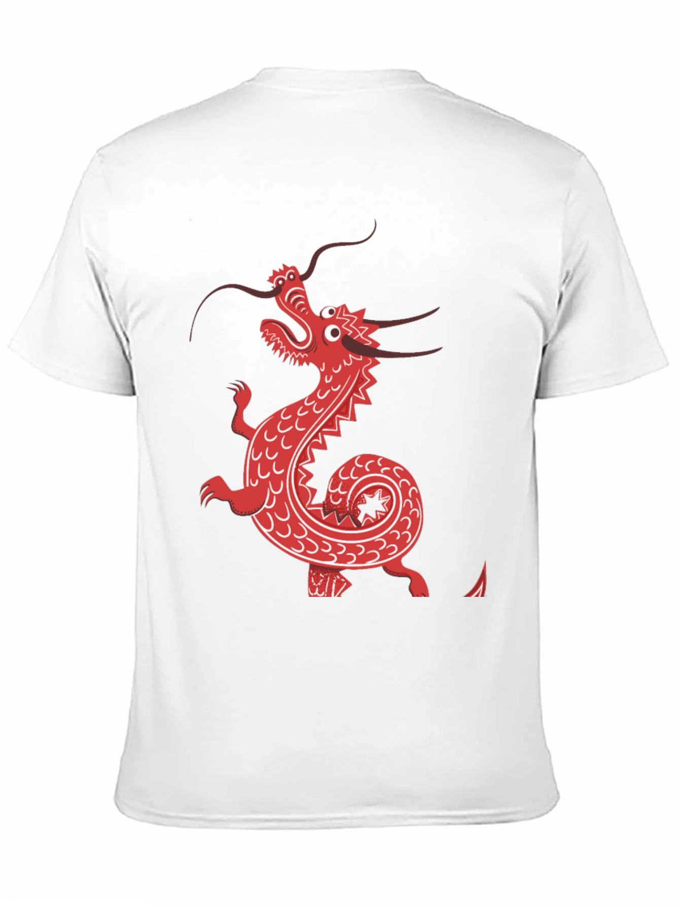 Red Dragon Graphic Tee - Black Cotton Blend