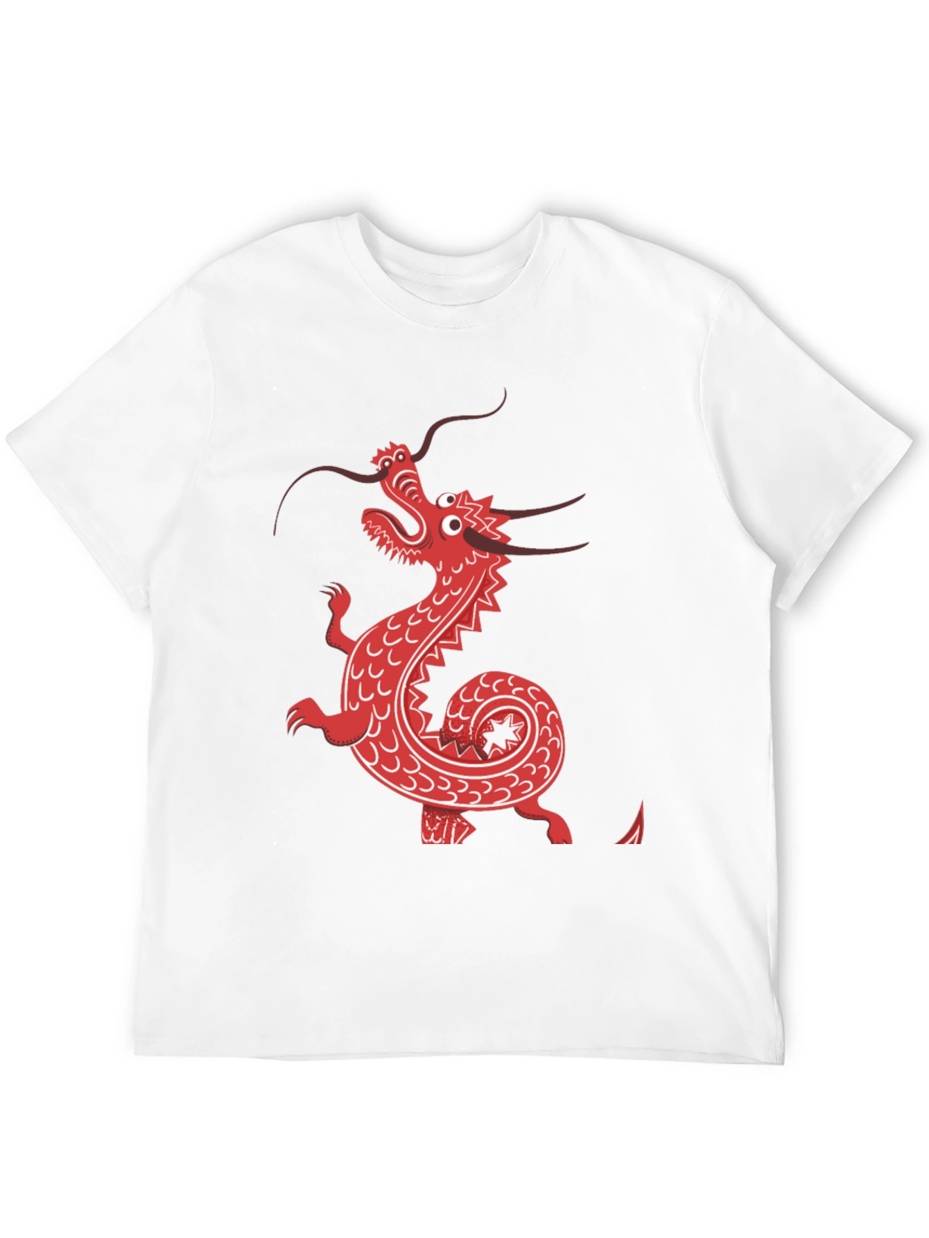 Red Dragon Graphic Tee - Black Cotton Blend