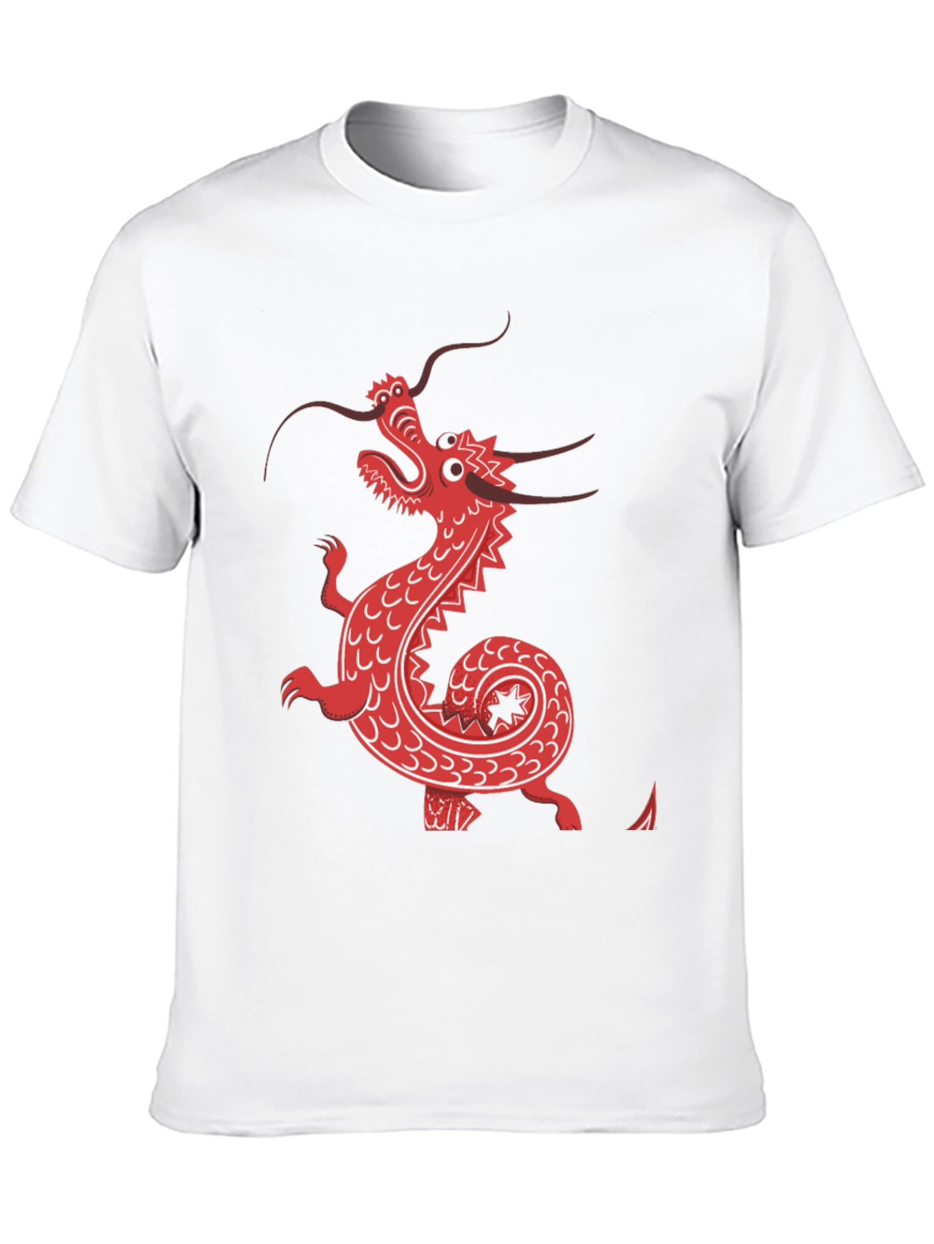 Red Dragon Graphic Tee - Black Cotton Blend