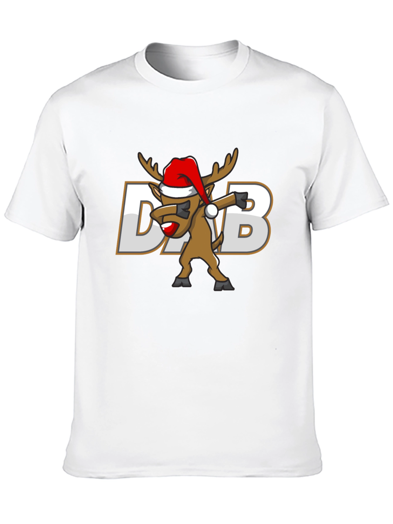 Dabbing Reindeer Christmas Graphic T-Shirt