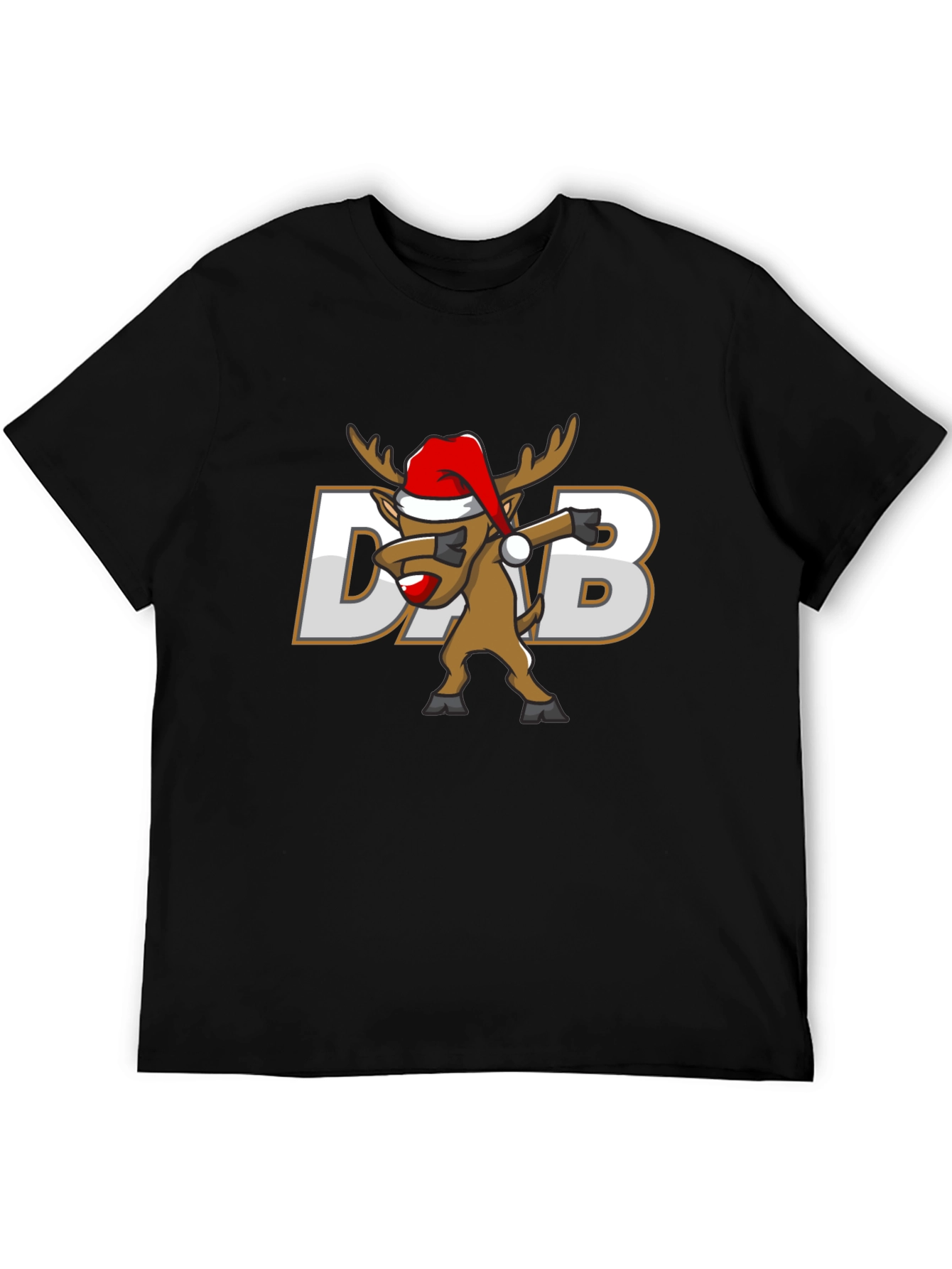 Dabbing Reindeer Christmas Graphic T-Shirt