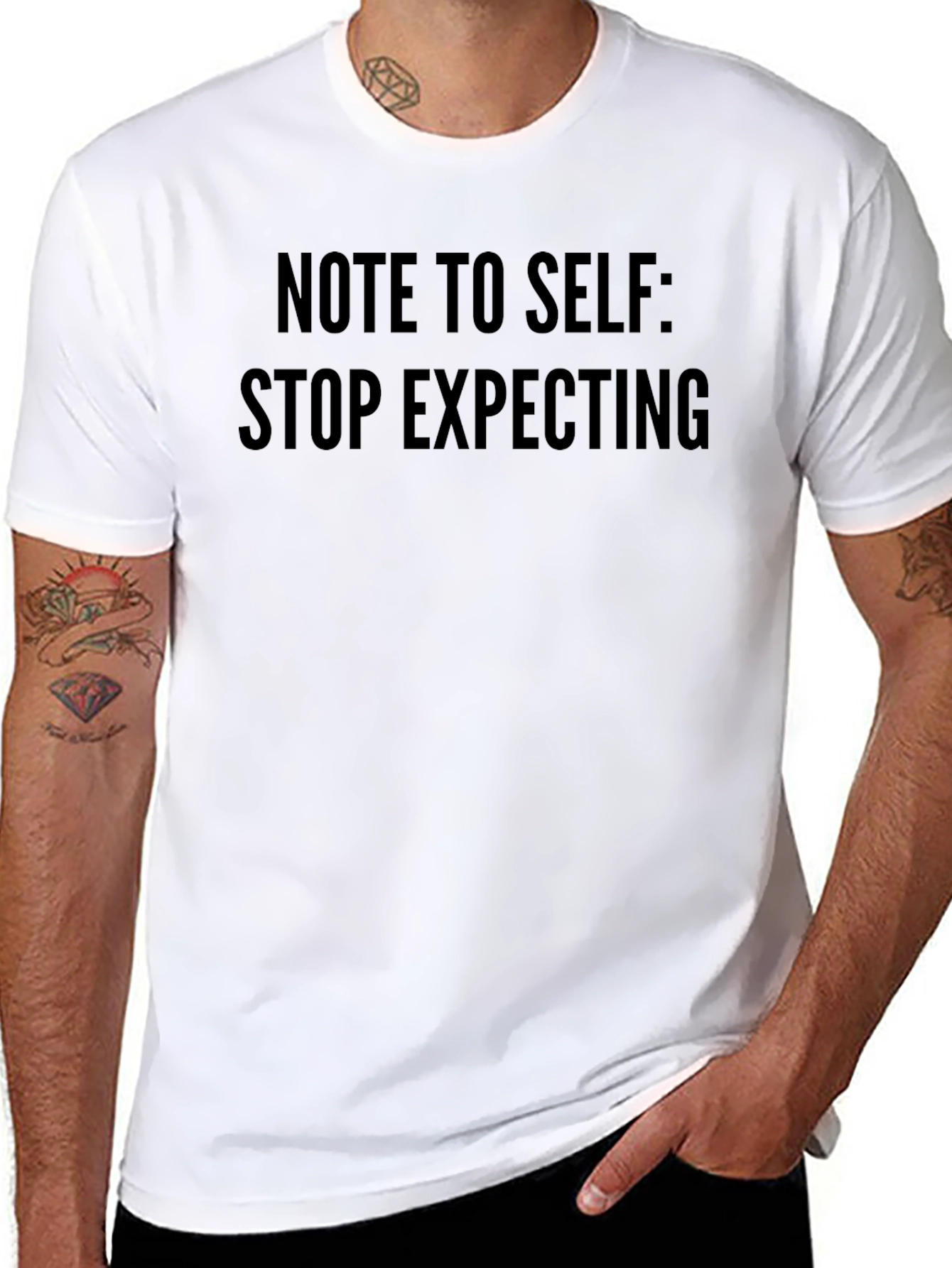 Note To Self Graphic Tee - Stop Expecting T-Shirt