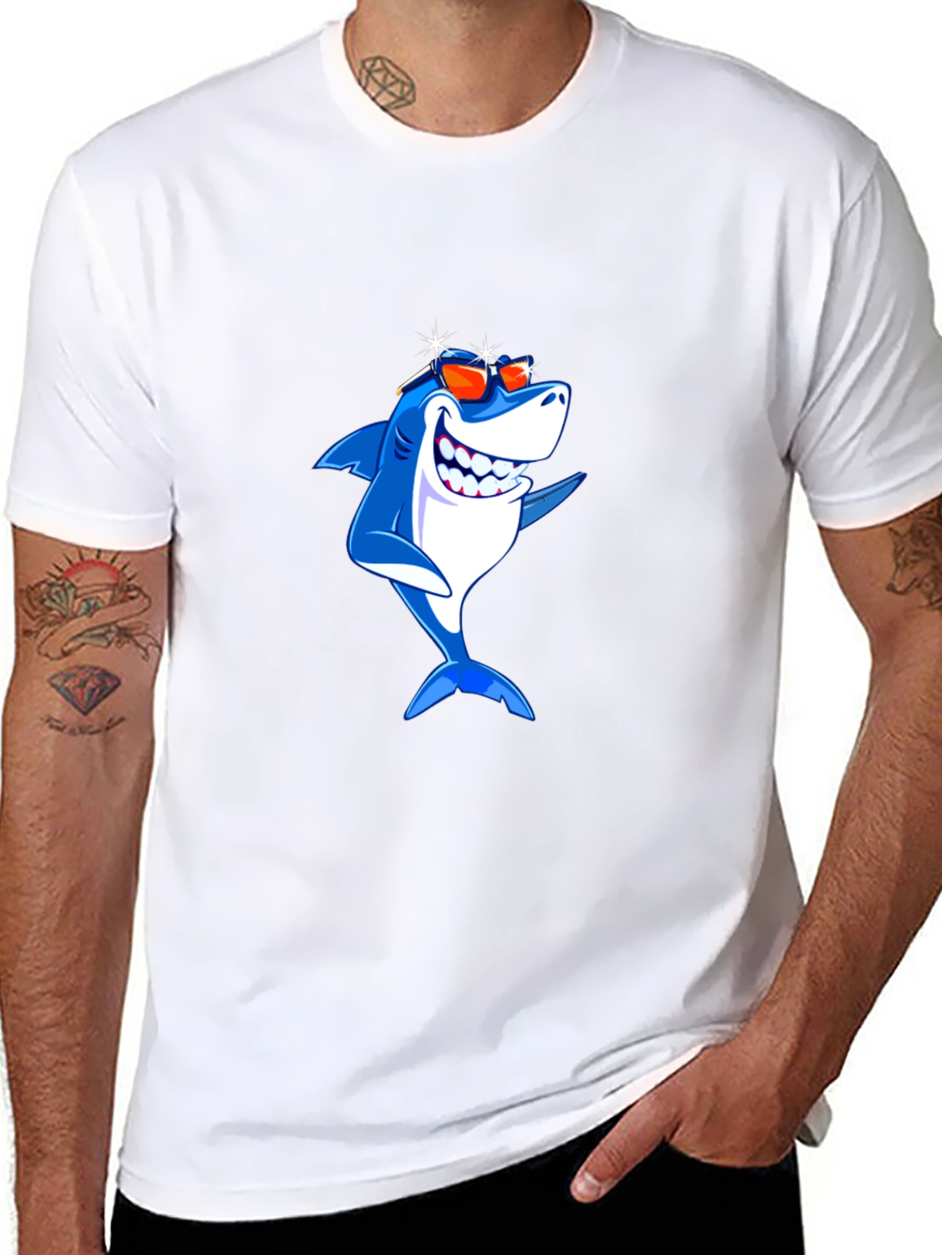 Cool Shark T-Shirt - Black Cotton Tee