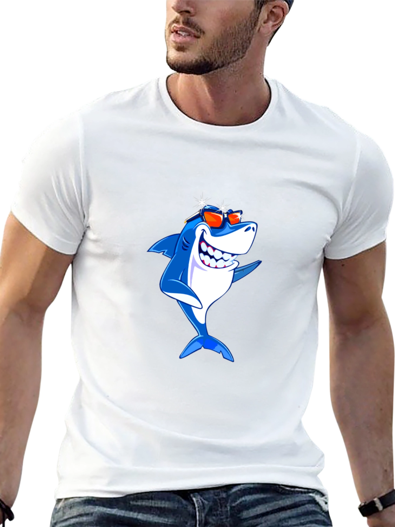 Cool Shark T-Shirt - Black Cotton Tee