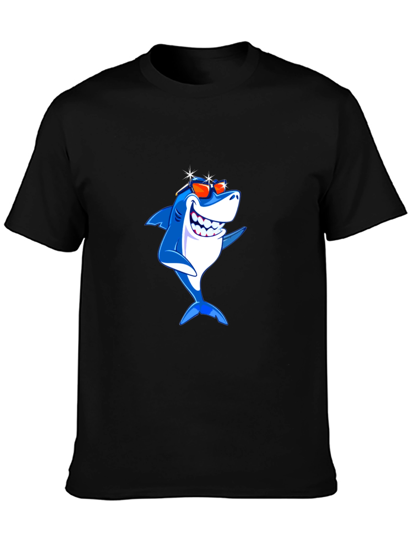 Cool Shark T-Shirt - Black Cotton Tee
