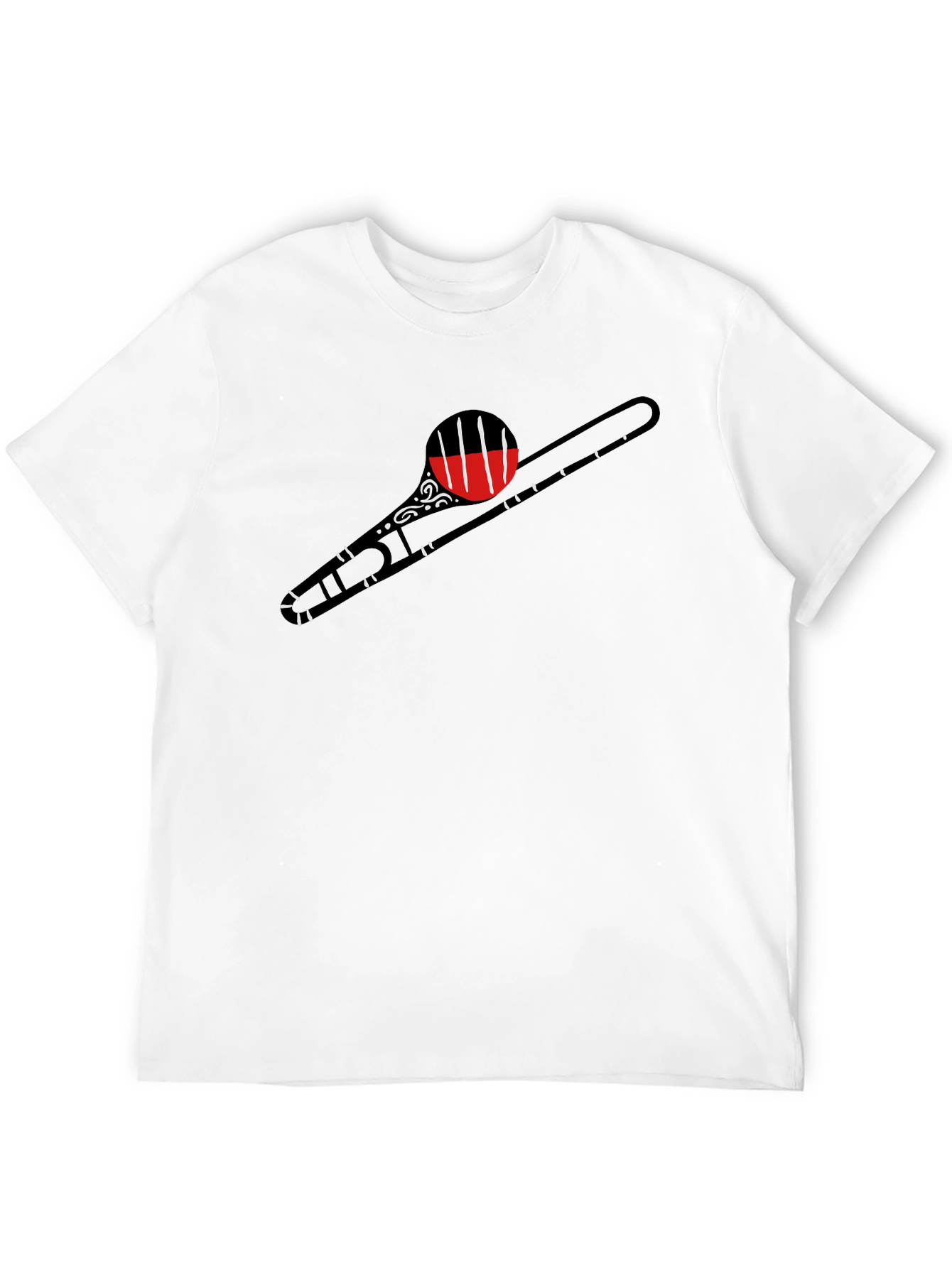 Trombone Graphic Print Mens Black T-Shirt
