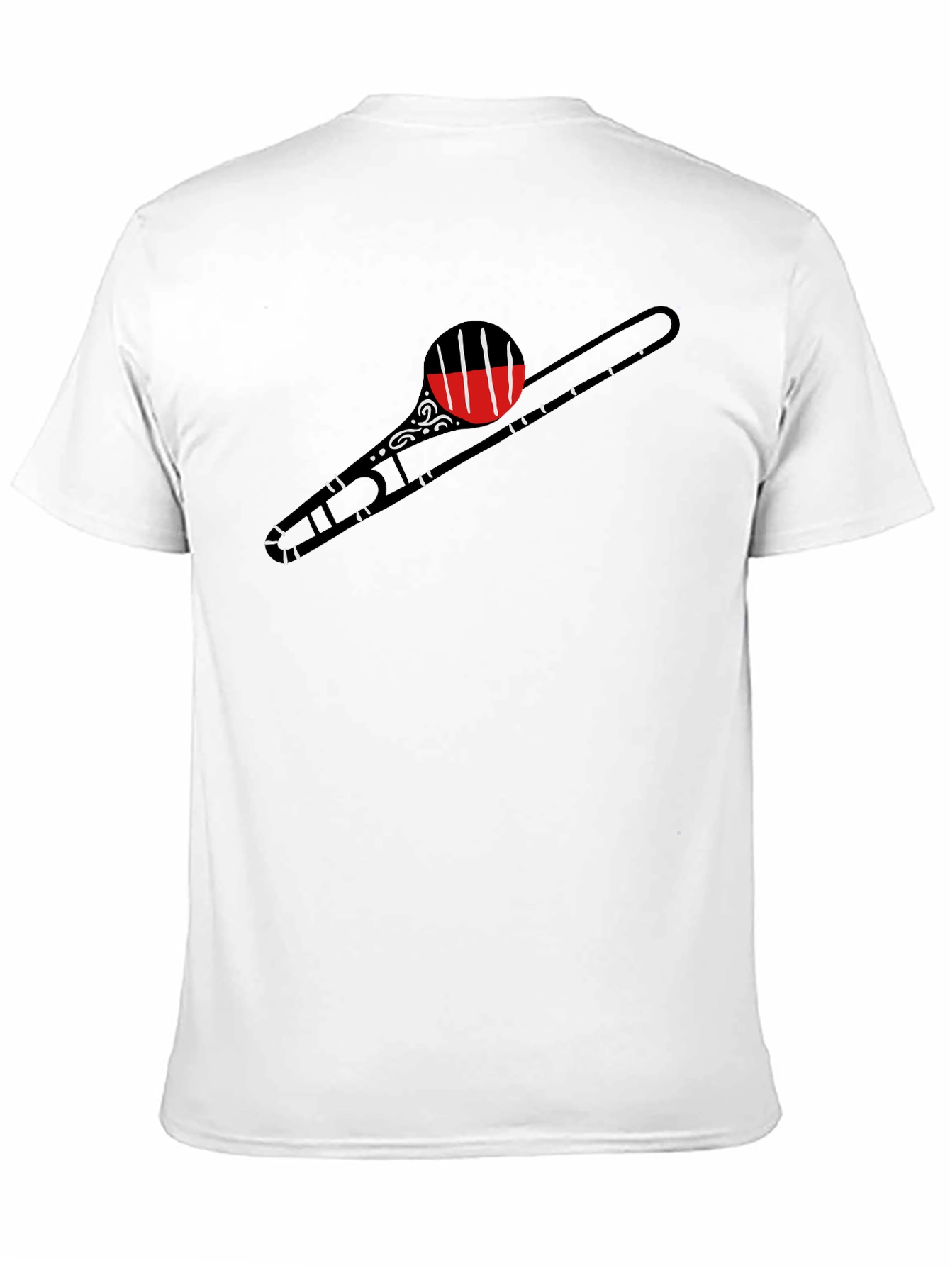 Trombone Graphic Print Mens Black T-Shirt