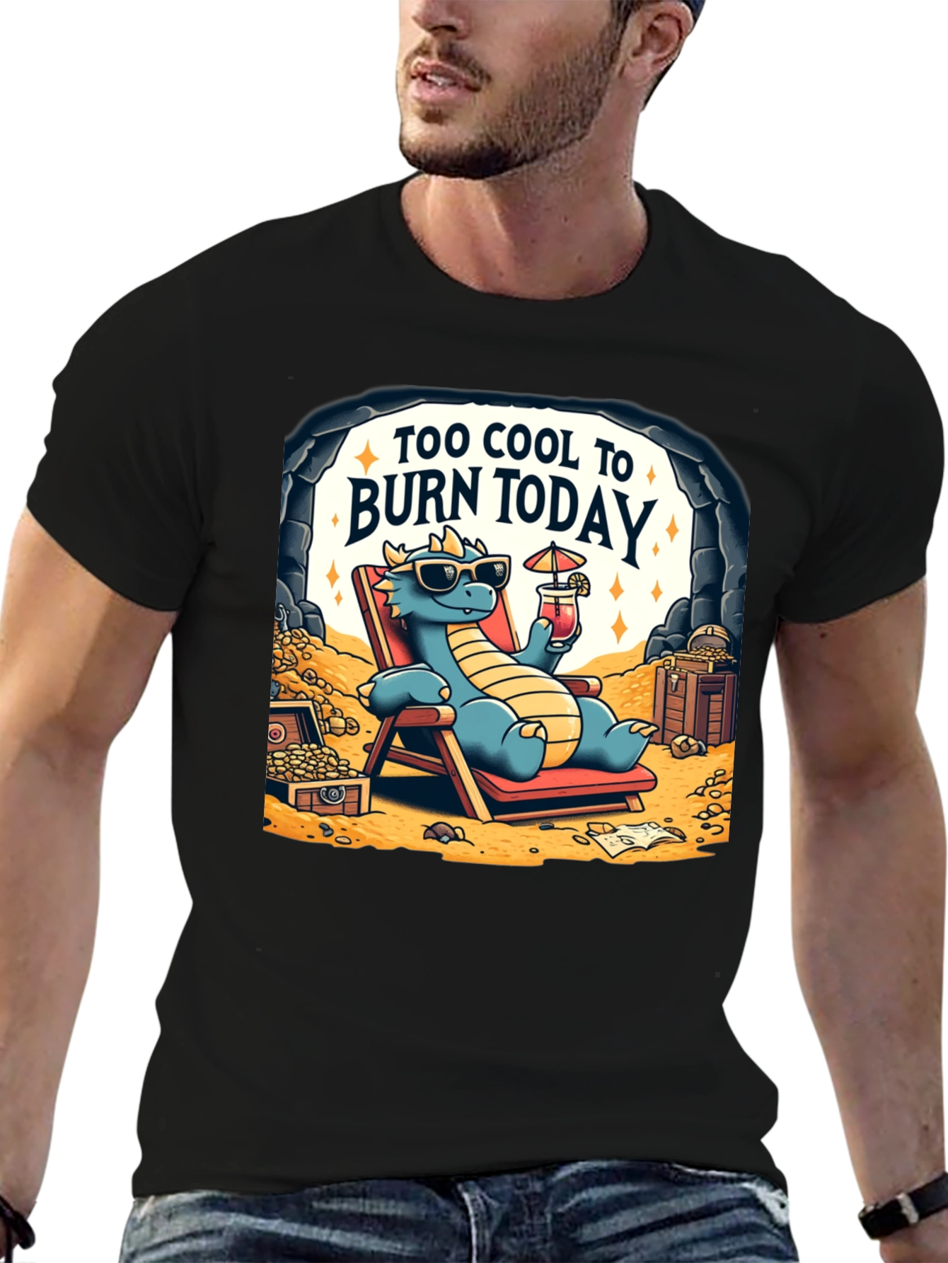 Cool Dragon Graphic T-Shirt