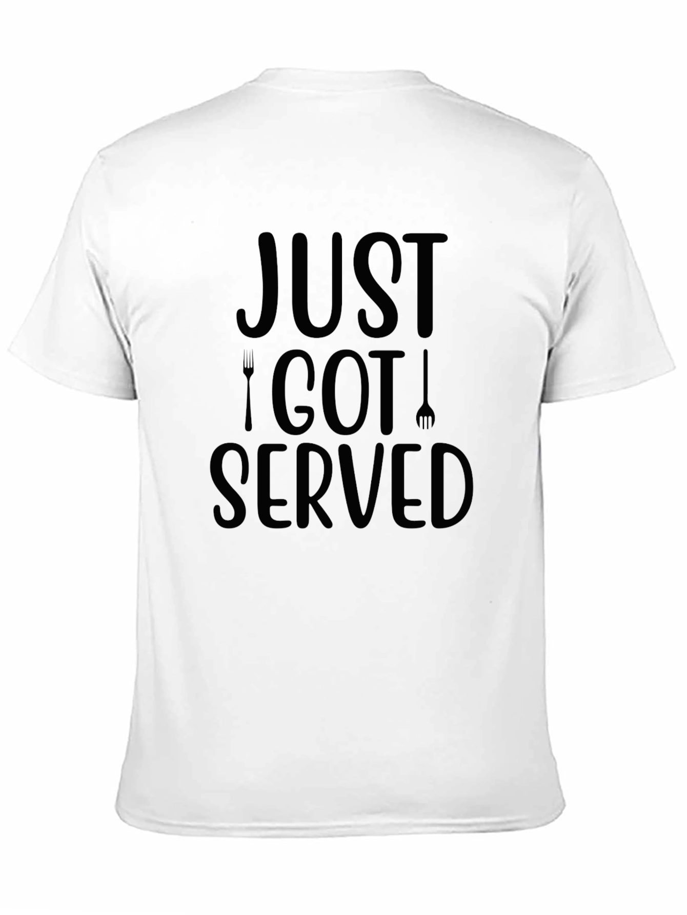 Just Got Served Graphic Tee - Black Cotton T-Shirt
