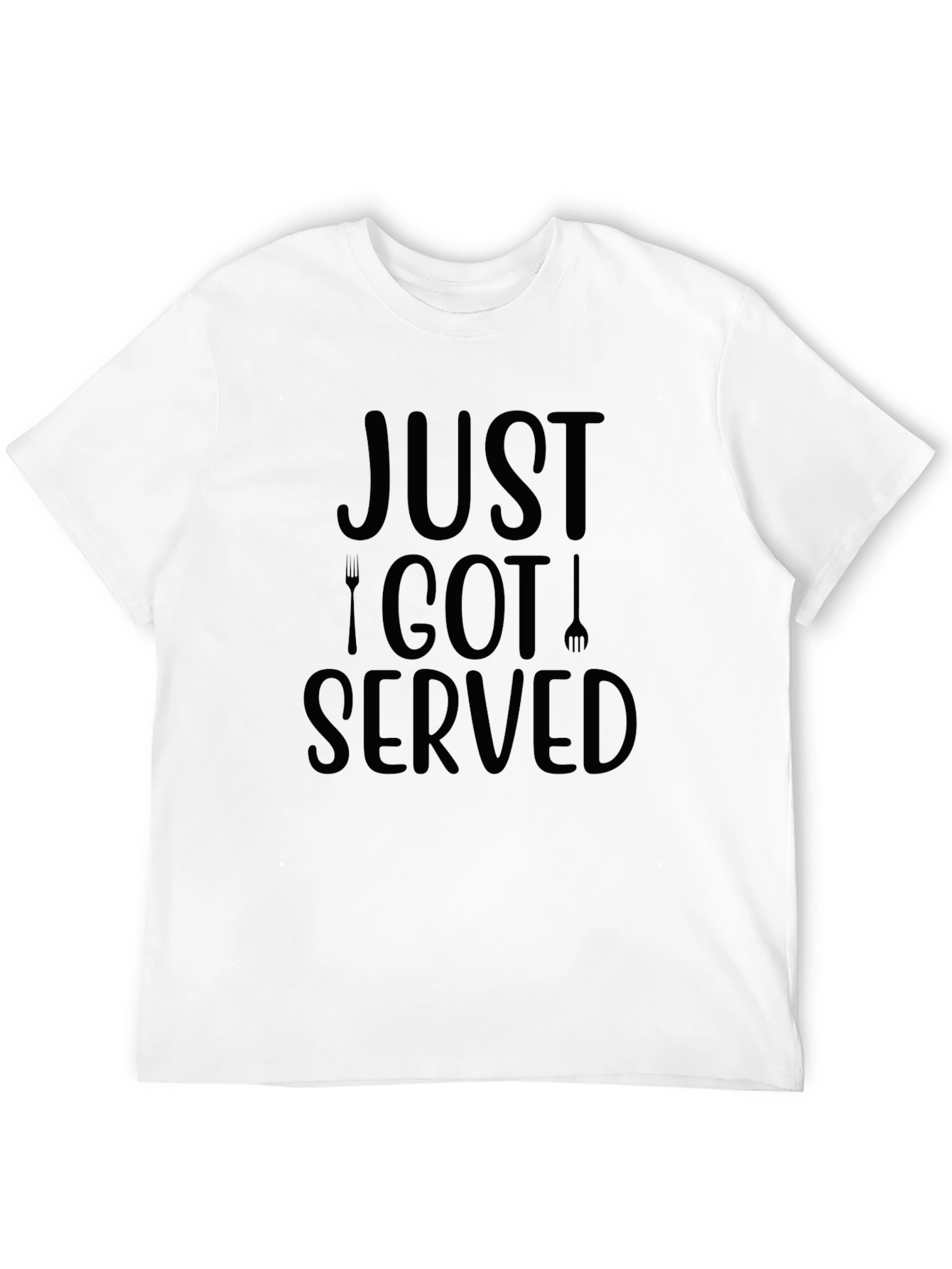 Just Got Served Graphic Tee - Black Cotton T-Shirt